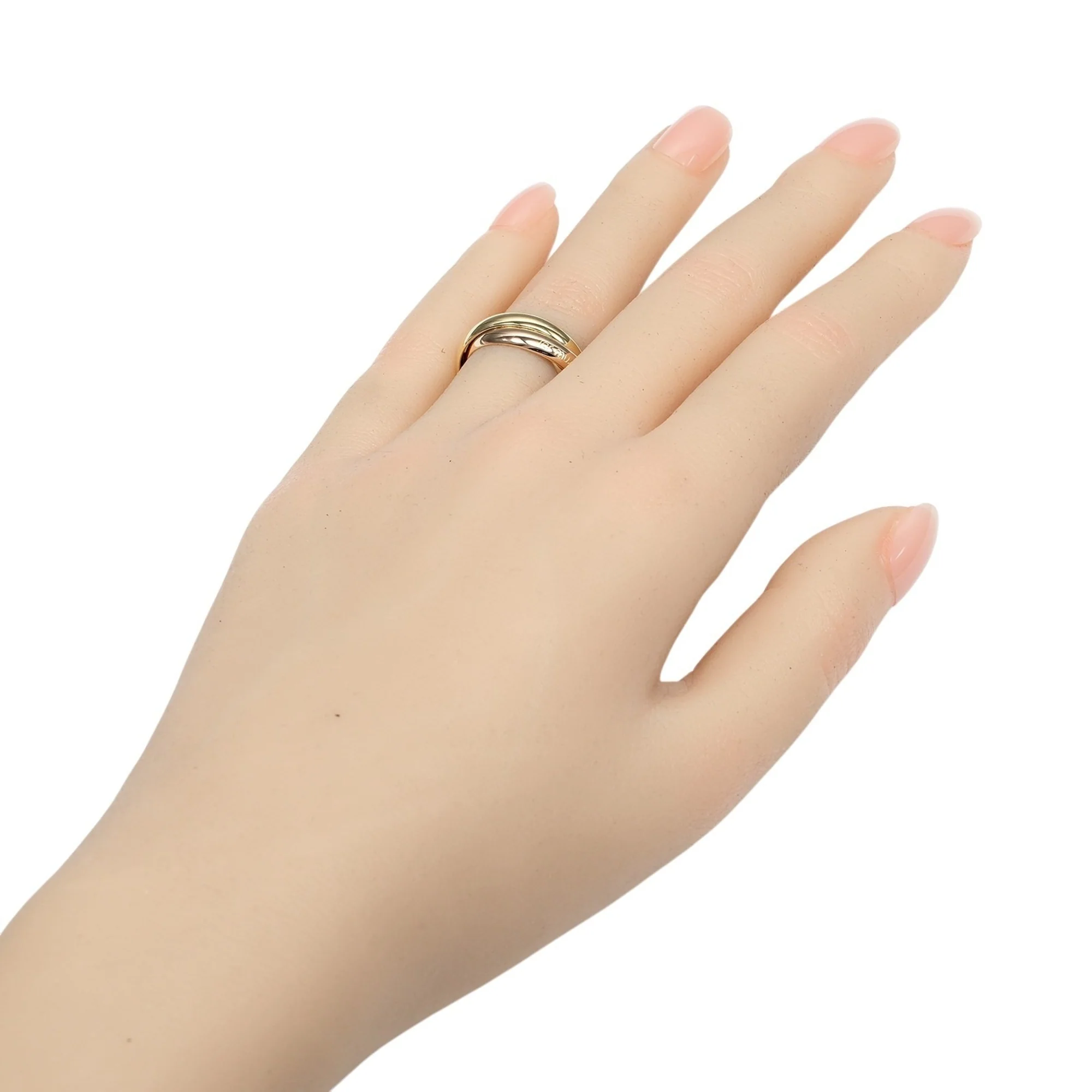 Vendome Louis Cartier Band Ring 18K Tricolor Gold - Image 2
