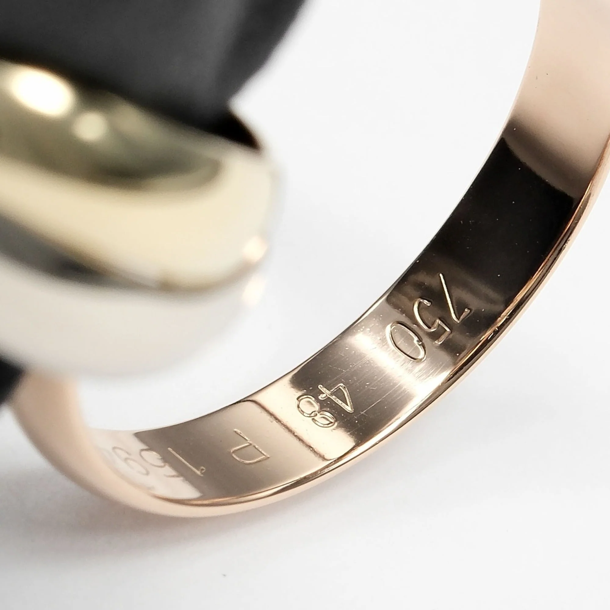 Vendome Louis Cartier Band Ring 18K Tricolor Gold - Image 5