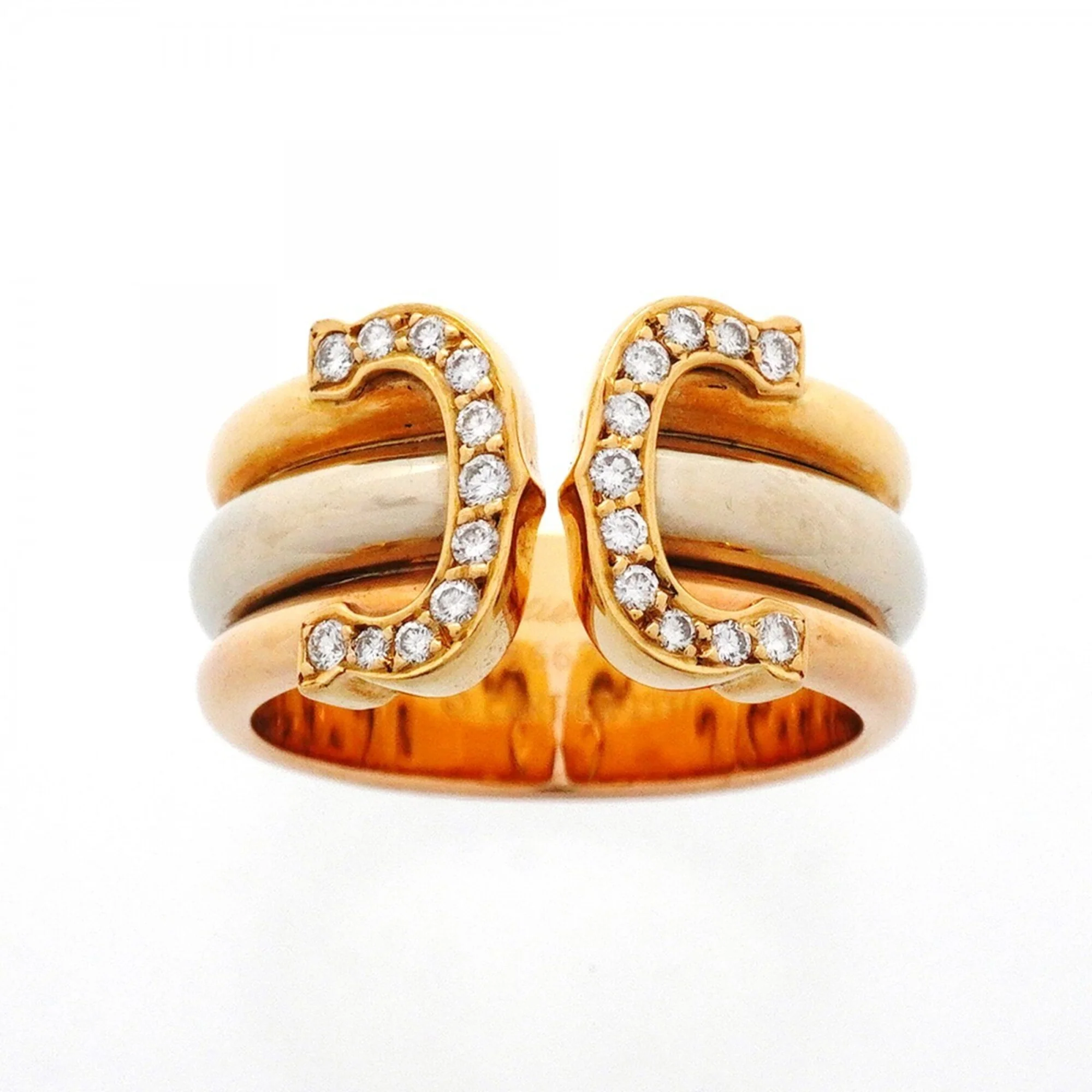 Vendome Louis Cartier Band Ring 18K Tricolor Gold - Image 2