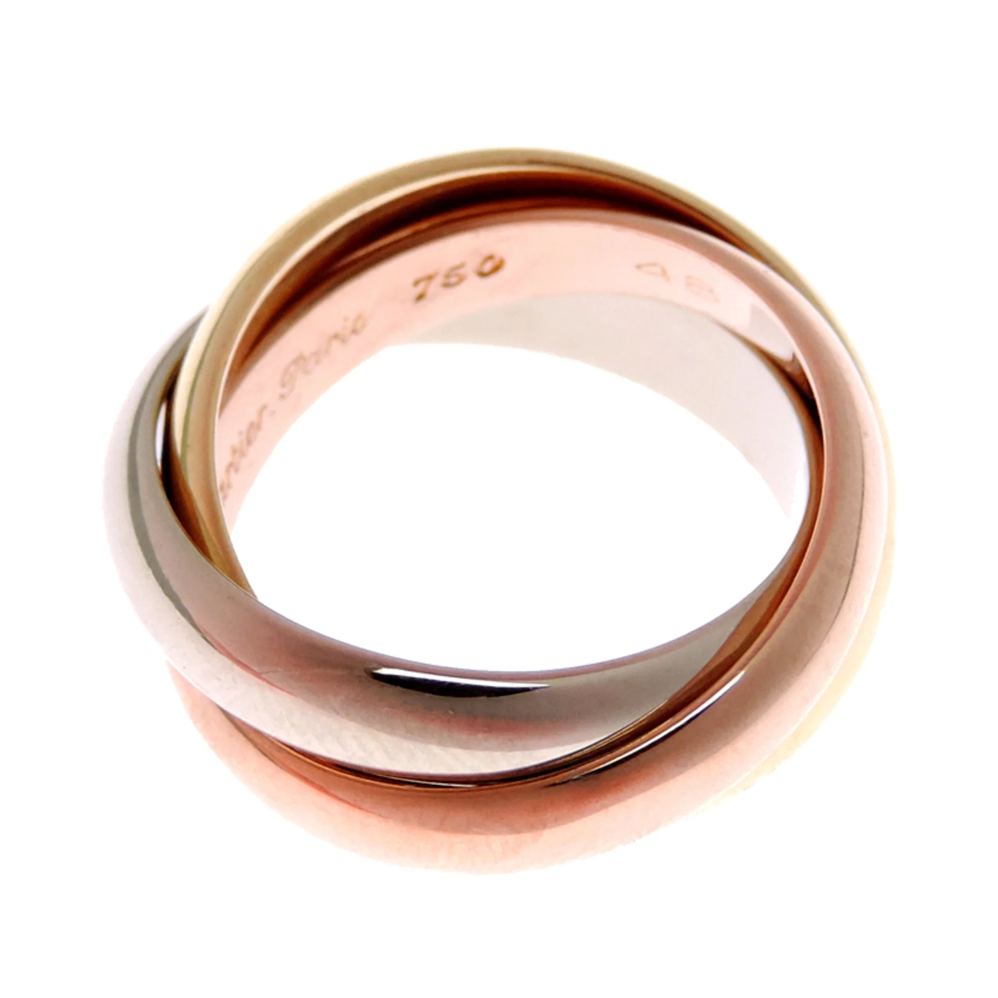 Vendome Louis Cartier Band Ring 18K Tricolor Gold - Image 2