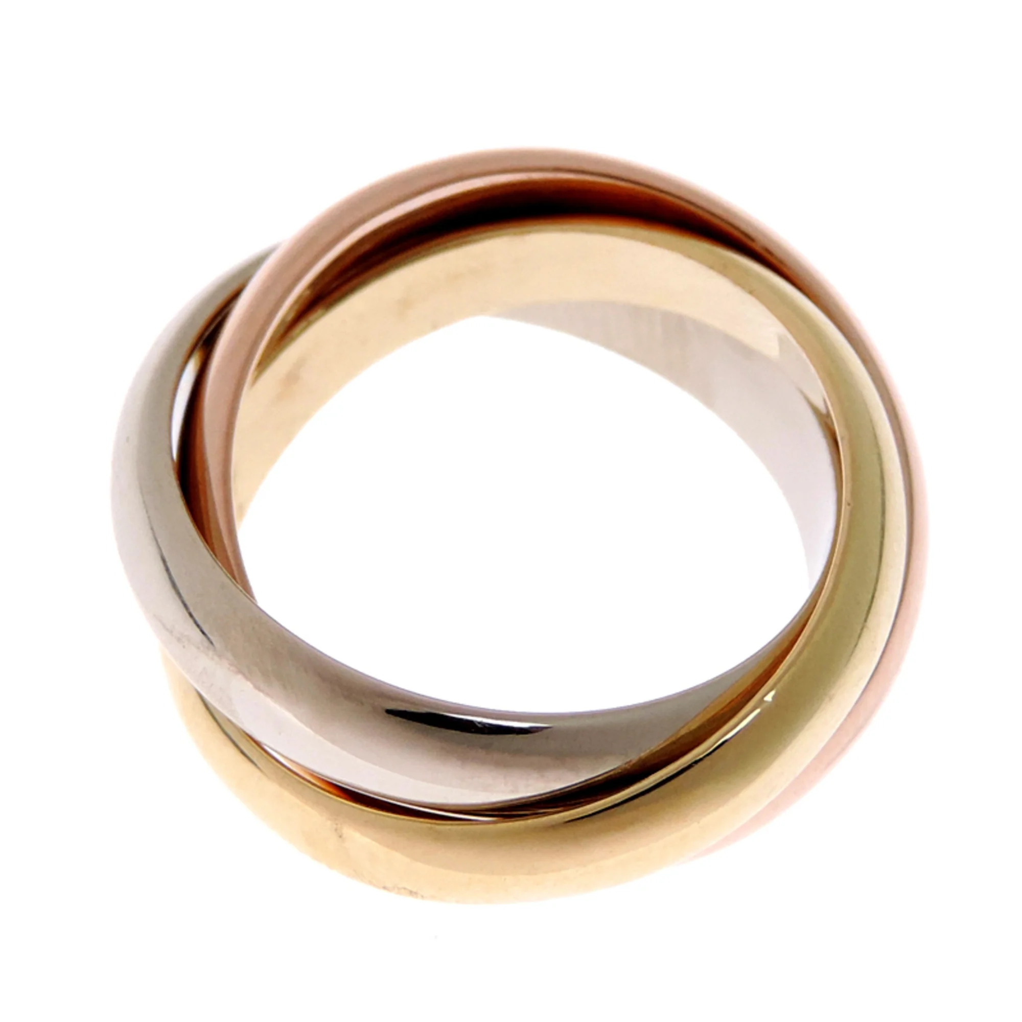 Vendome Louis Cartier Band Ring 18K Tricolor Gold - Image 3