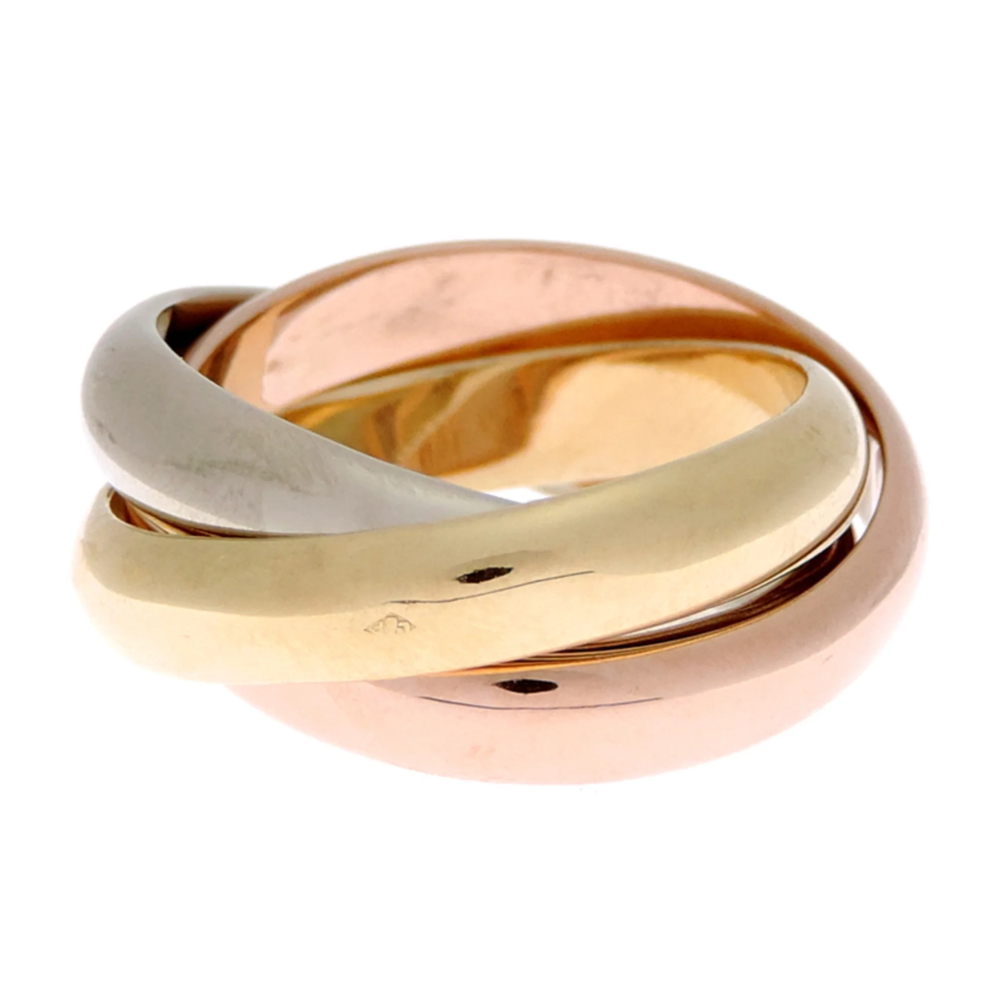 Vendome Louis Cartier Band Ring 18K Tricolor Gold - Image 4