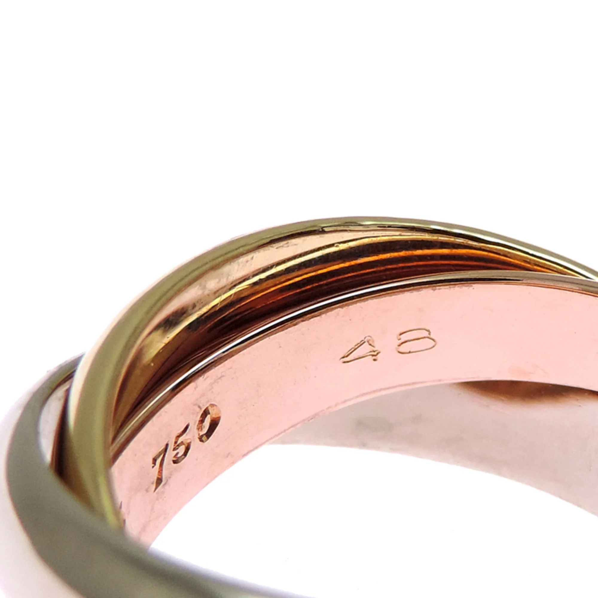 Vendome Louis Cartier Band Ring 18K Tricolor Gold - Image 6