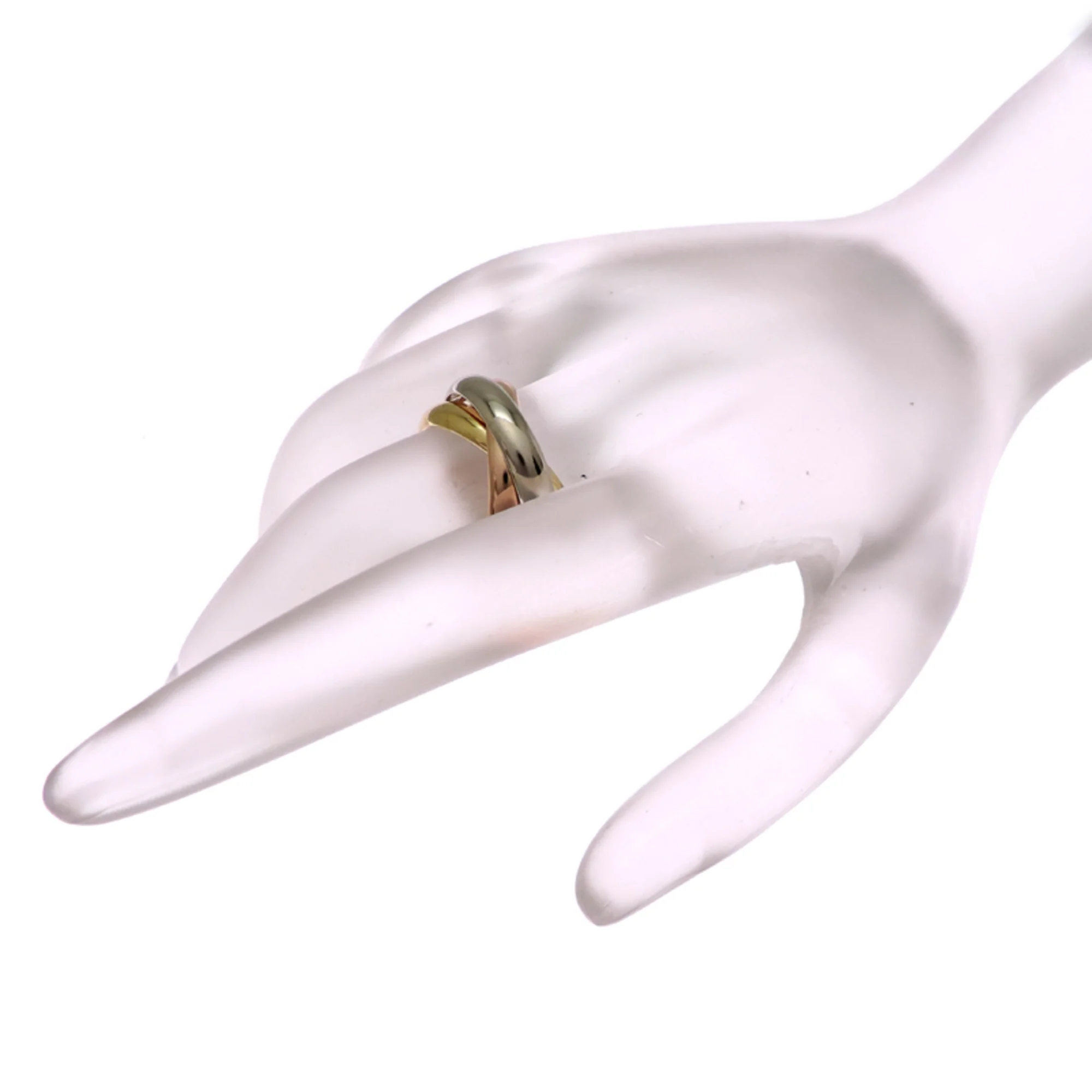Vendome Louis Cartier Band Ring 18K Tricolor Gold - Image 8
