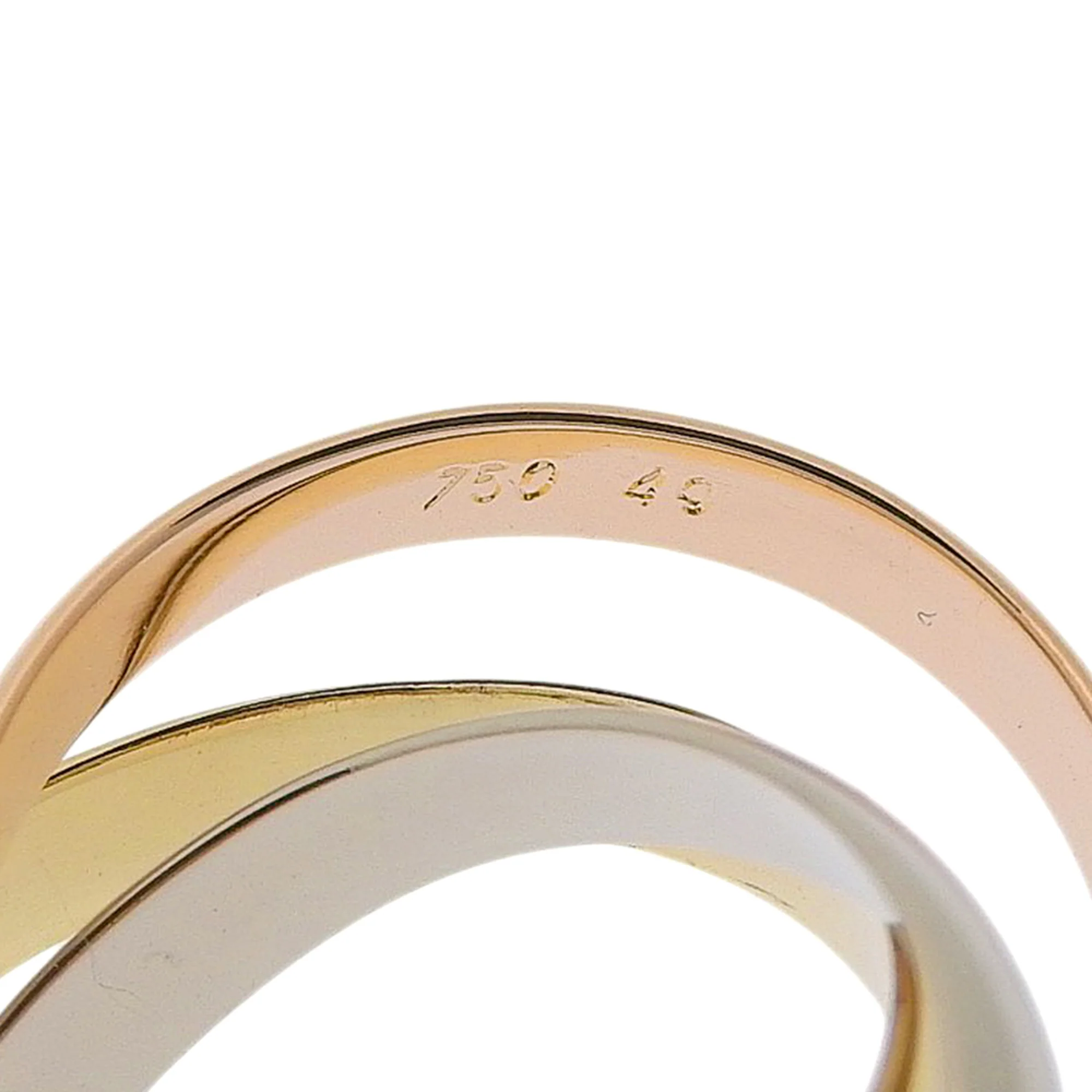 Vendome Louis Cartier Band Ring 18K Tricolor Gold - Image 5