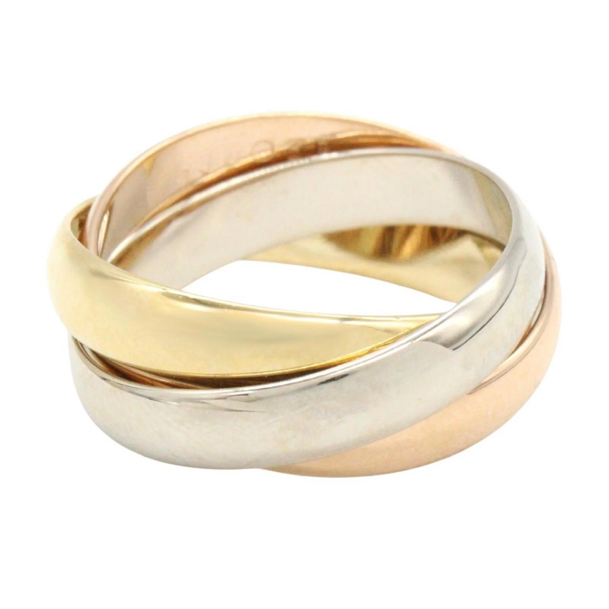 Vendome Louis Cartier Band Ring 18K Tricolor Gold - Image 2