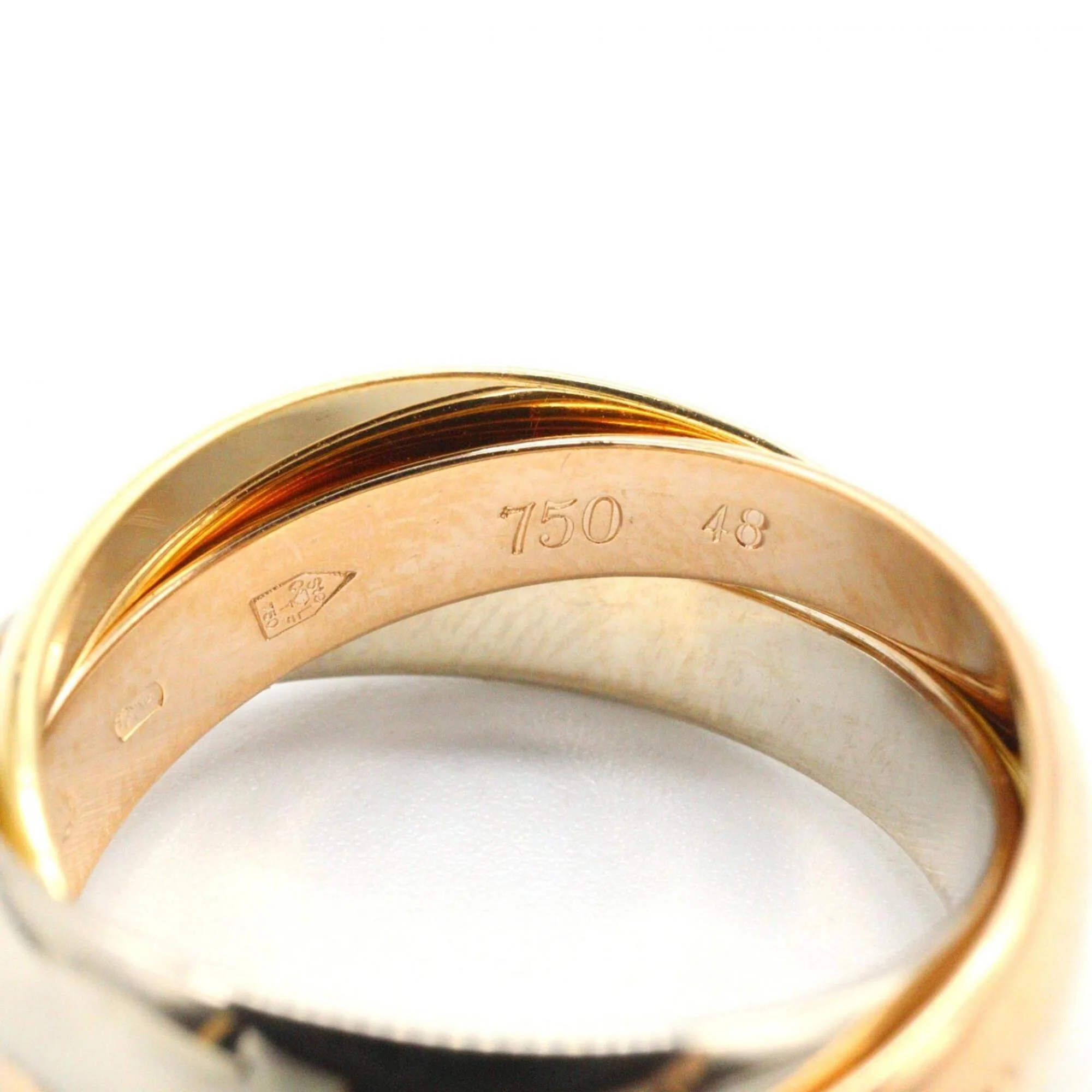 Vendome Louis Cartier Band Ring 18K Tricolor Gold - Image 3