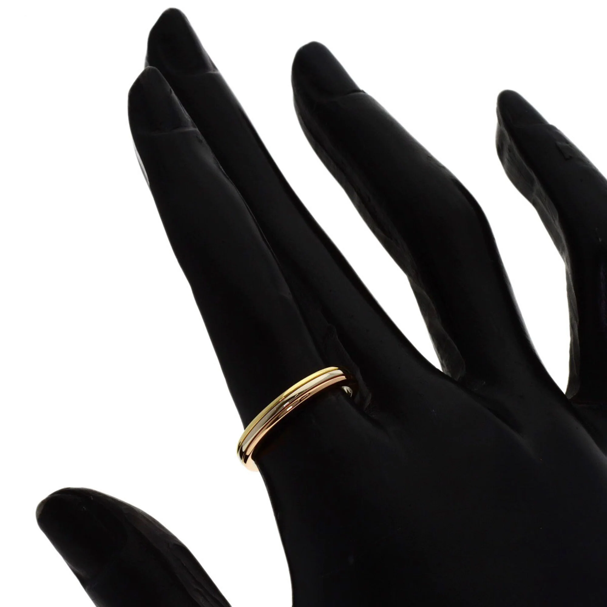 Vendome Louis Cartier Band Ring 18K Tricolor Gold - Image 5