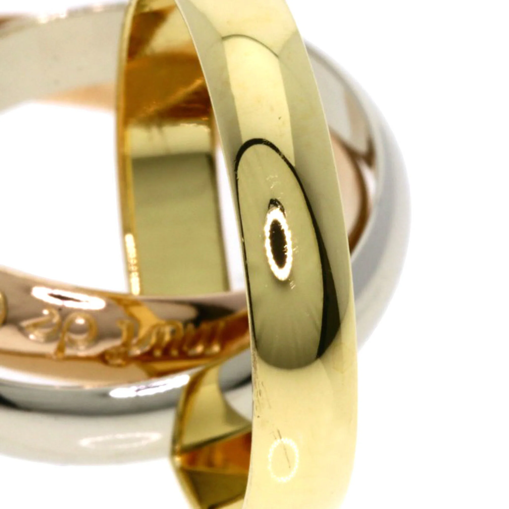 Vendome Louis Cartier Band Ring 18K Tricolor Gold - Image 6