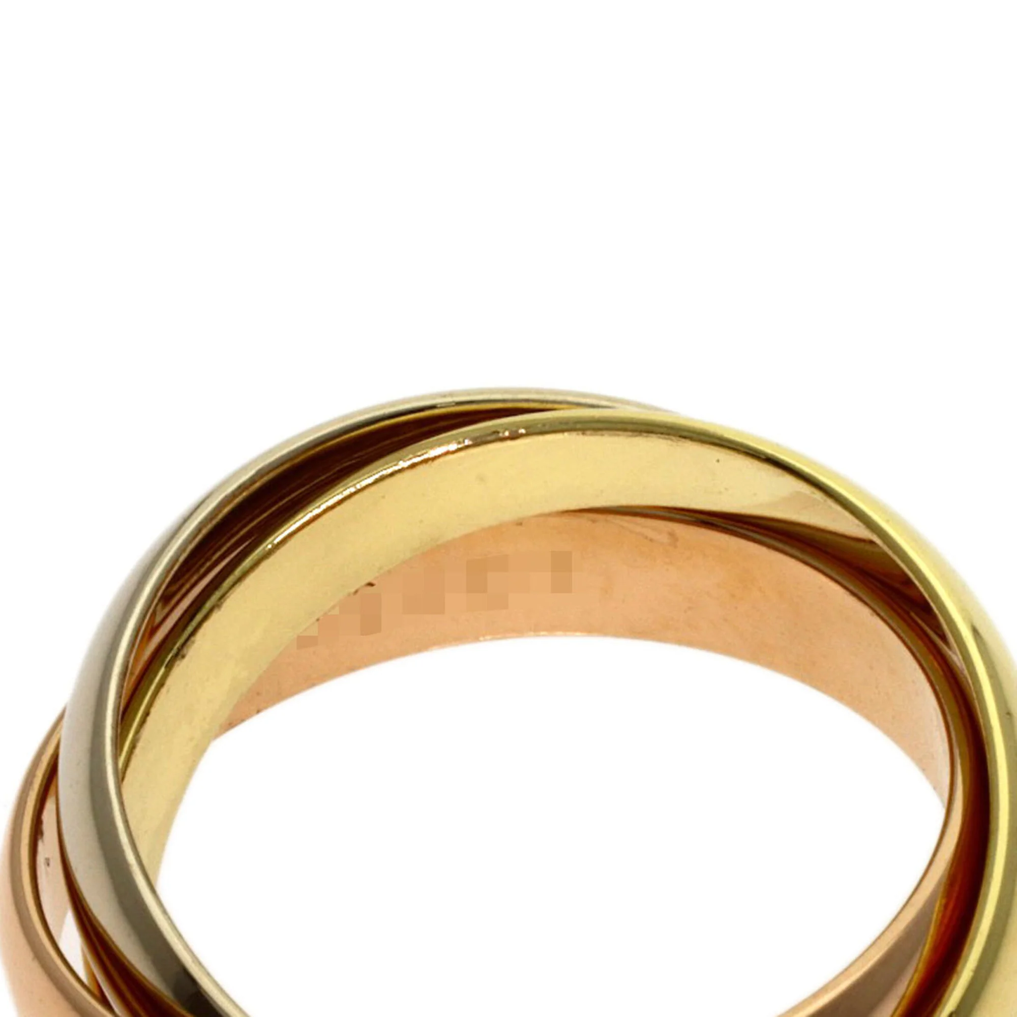 Vendome Louis Cartier Band Ring 18K Tricolor Gold - Image 6