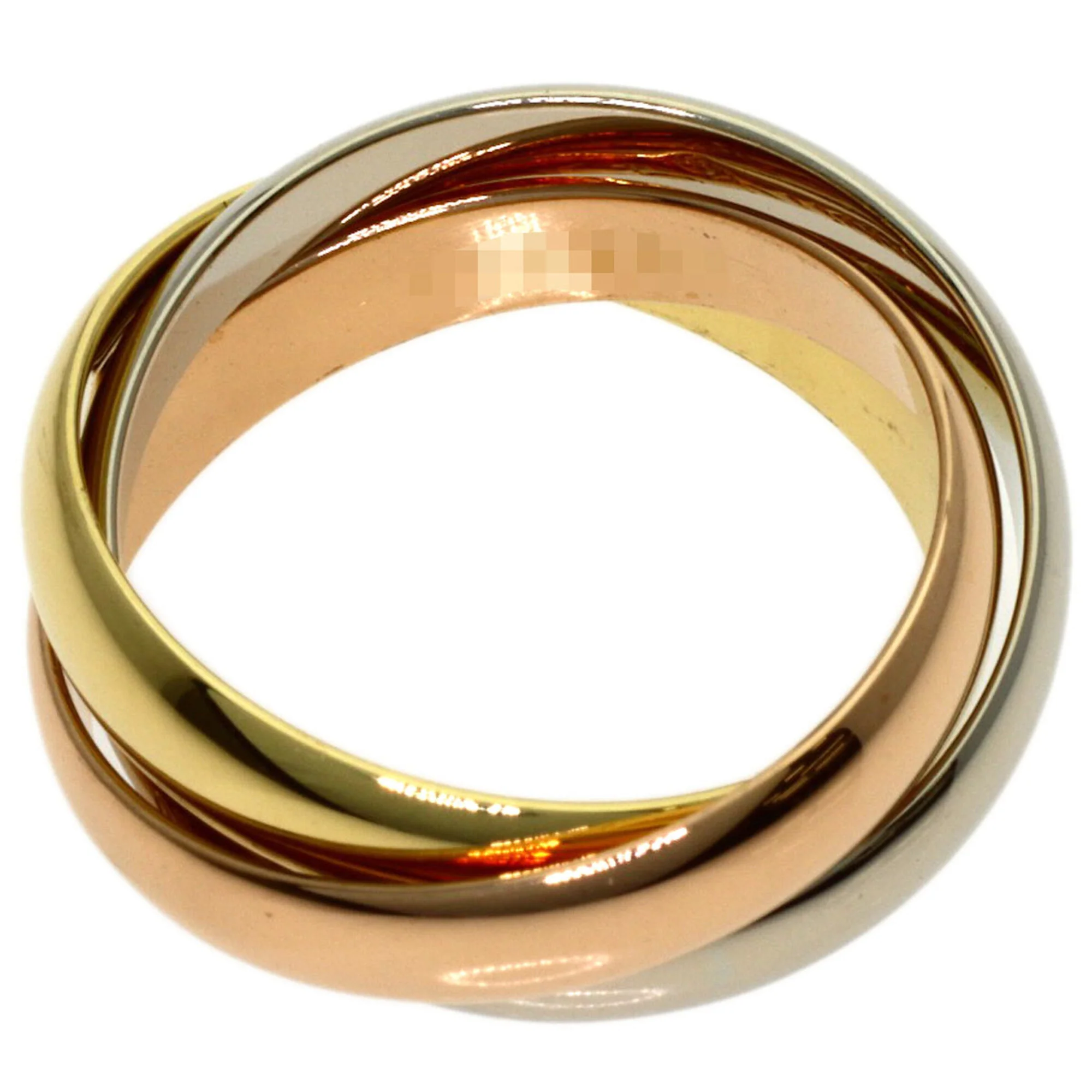 Vendome Louis Cartier Band Ring 18K Tricolor Gold - Image 4