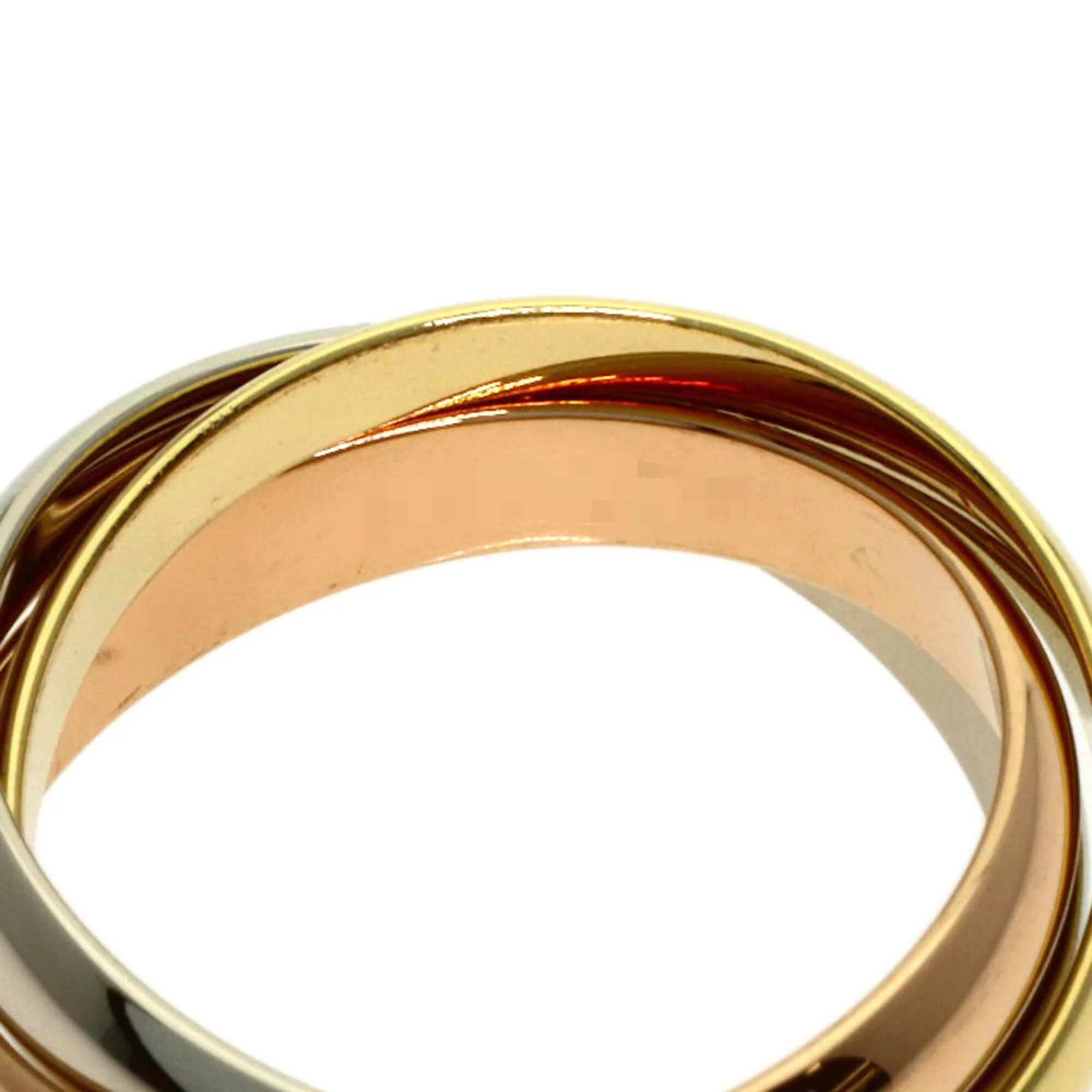 Vendome Louis Cartier Band Ring 18K Tricolor Gold - Image 4