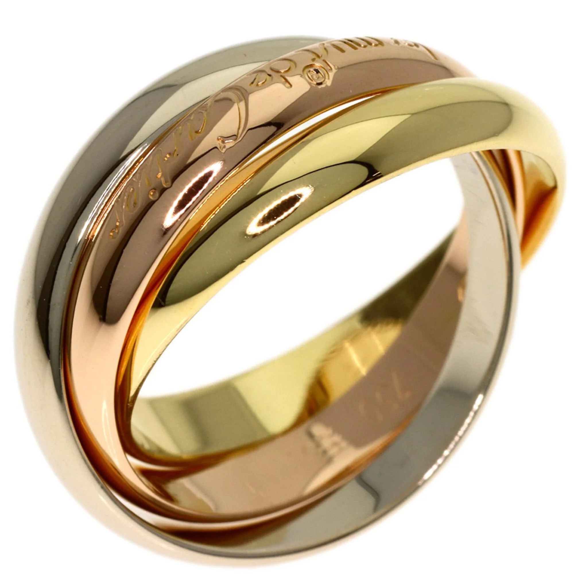 Vendome Louis Cartier Band Ring 18K Tricolor Gold - Image 2