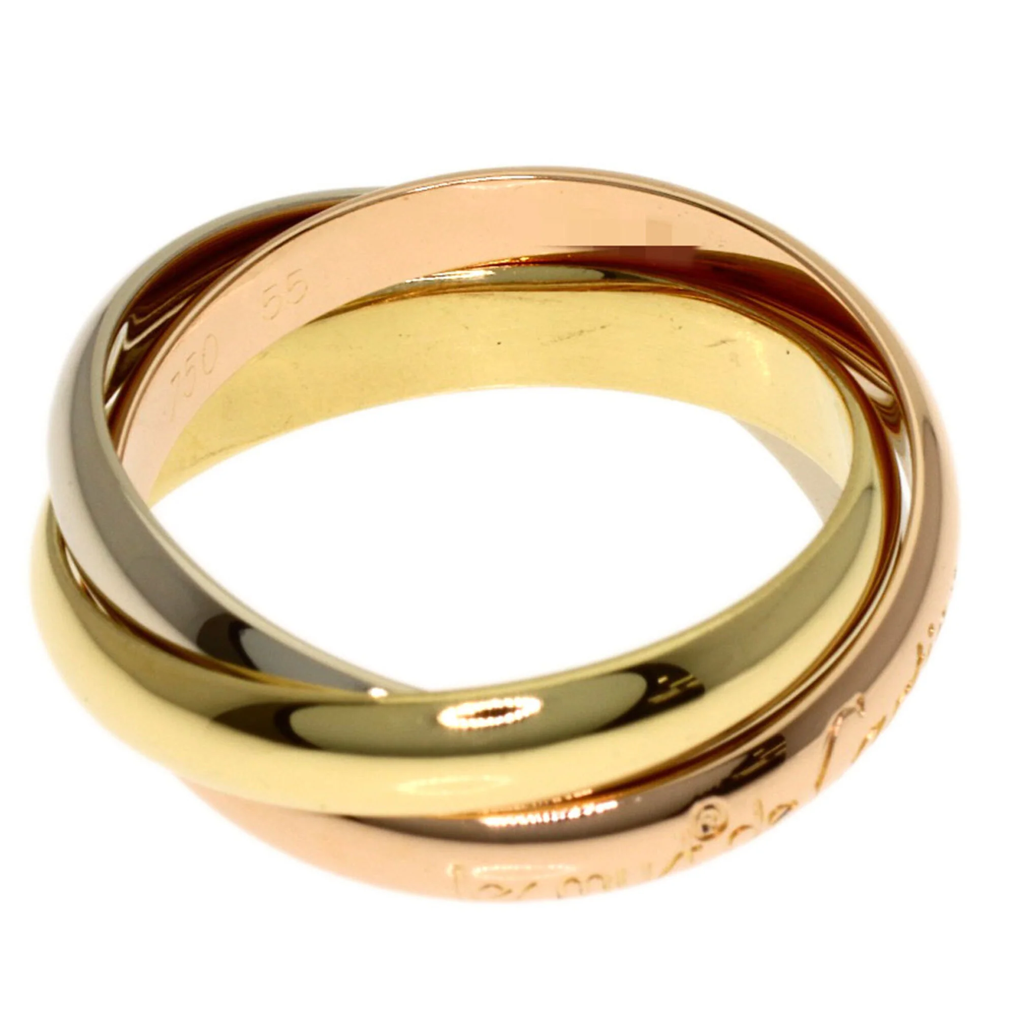 Vendome Louis Cartier Band Ring 18K Tricolor Gold - Image 3