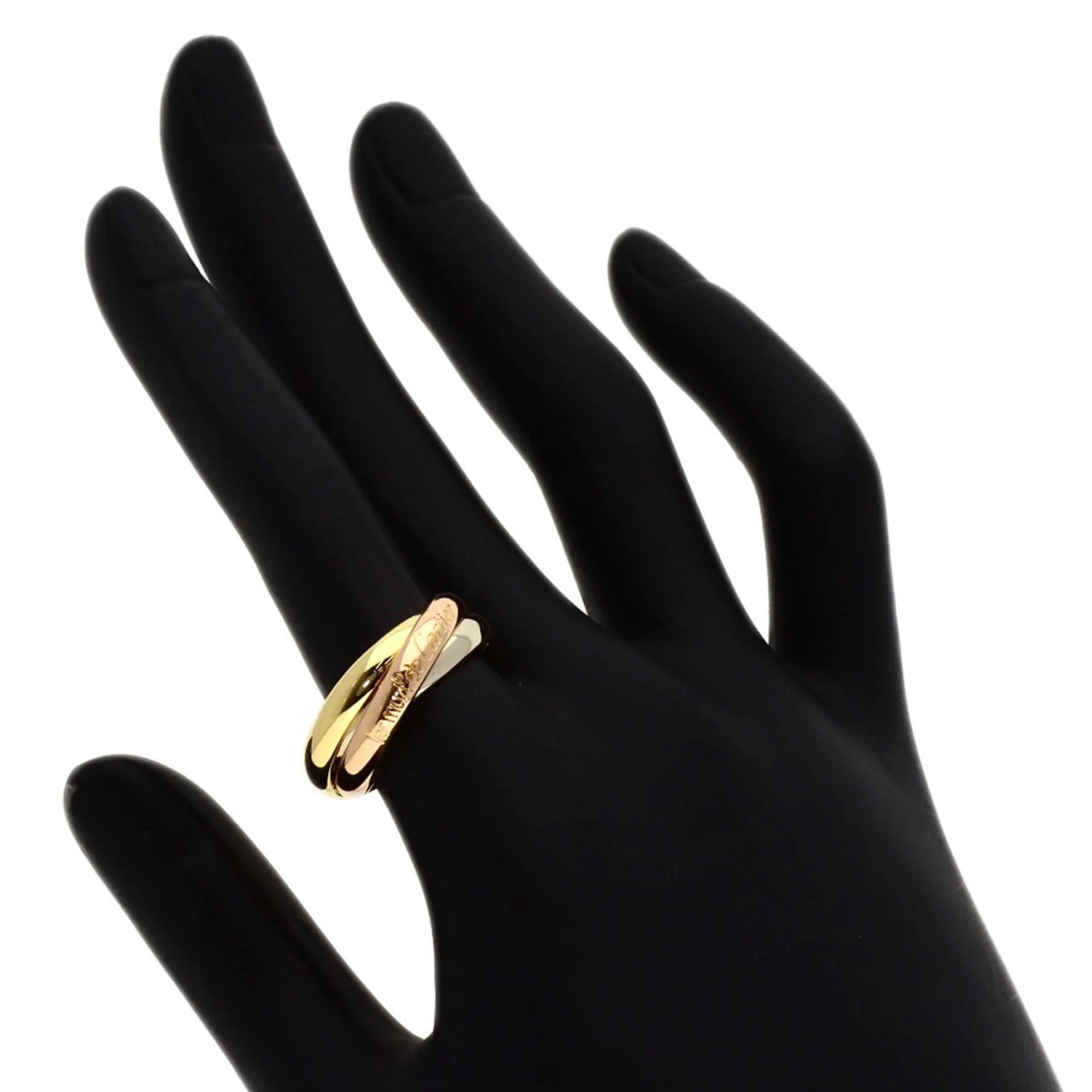 Vendome Louis Cartier Band Ring 18K Tricolor Gold - Image 4