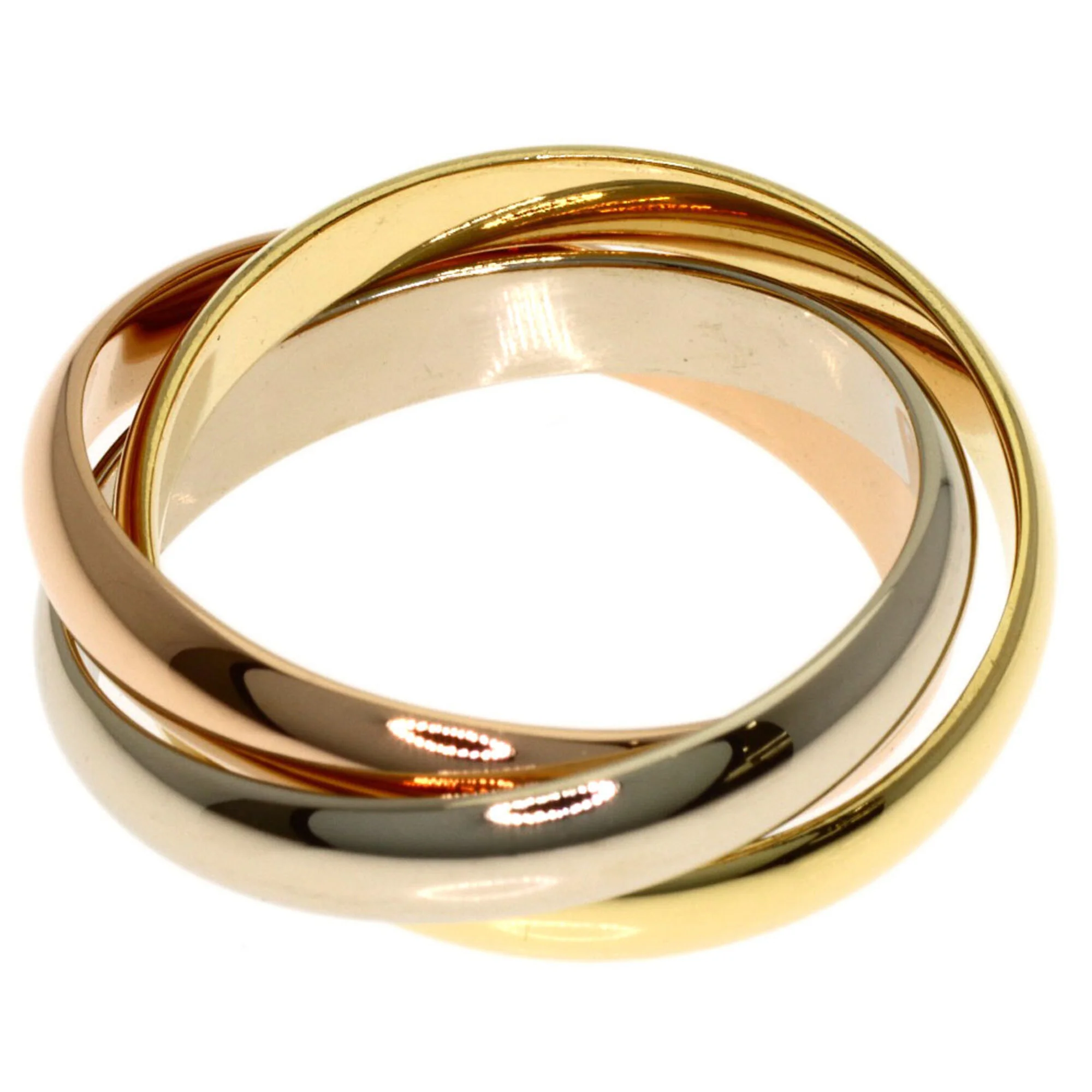 Vendome Louis Cartier Band Ring 18K Tricolor Gold - Image 5