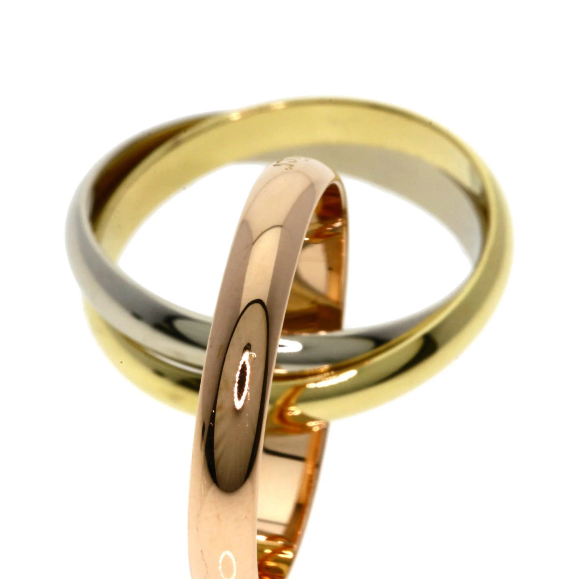 Vendome Louis Cartier Band Ring 18K Tricolor Gold - Image 6