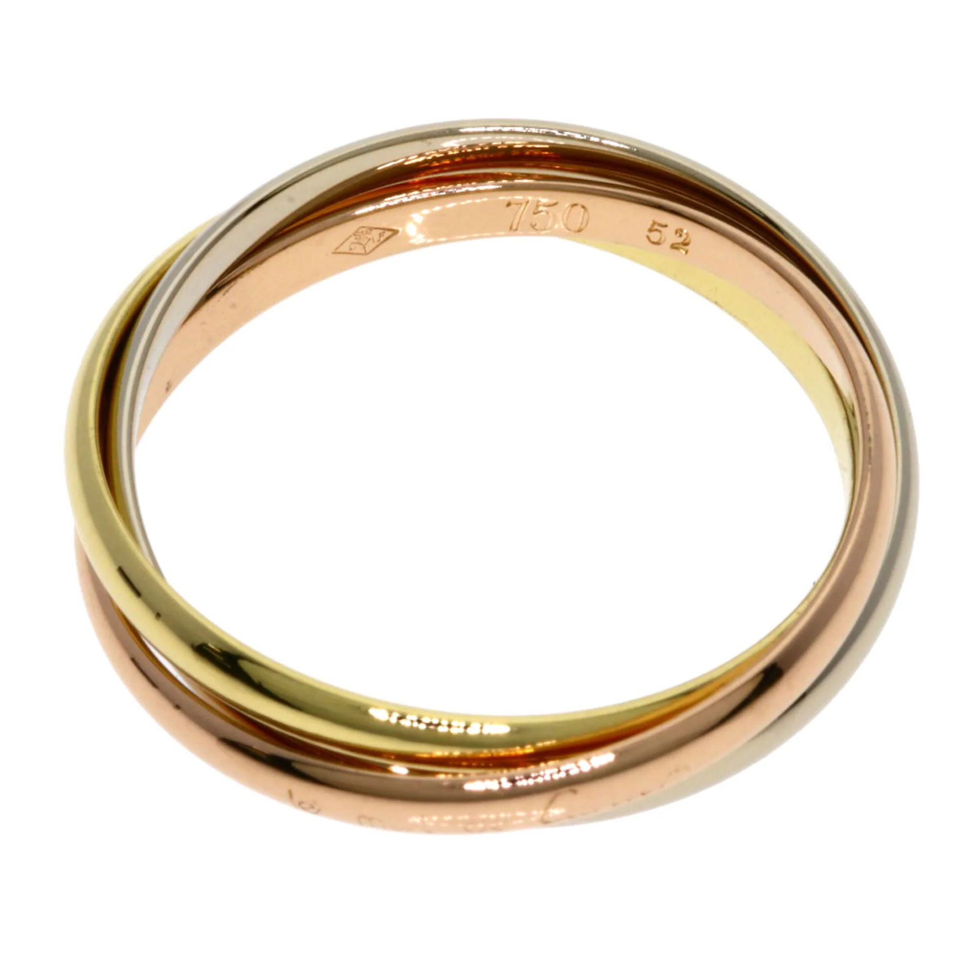 Vendome Louis Cartier Band Ring 18K Tricolor Gold - Image 3