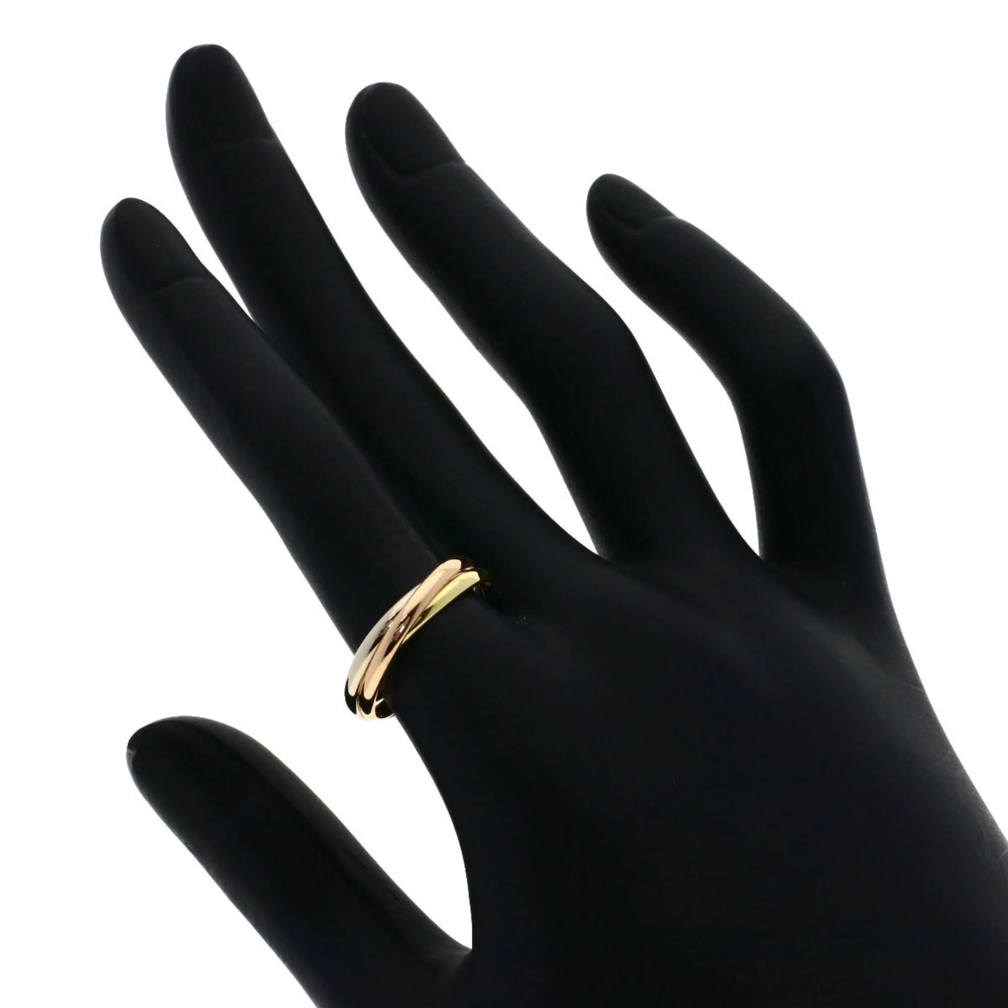 Vendome Louis Cartier Band Ring 18K Tricolor Gold - Image 4