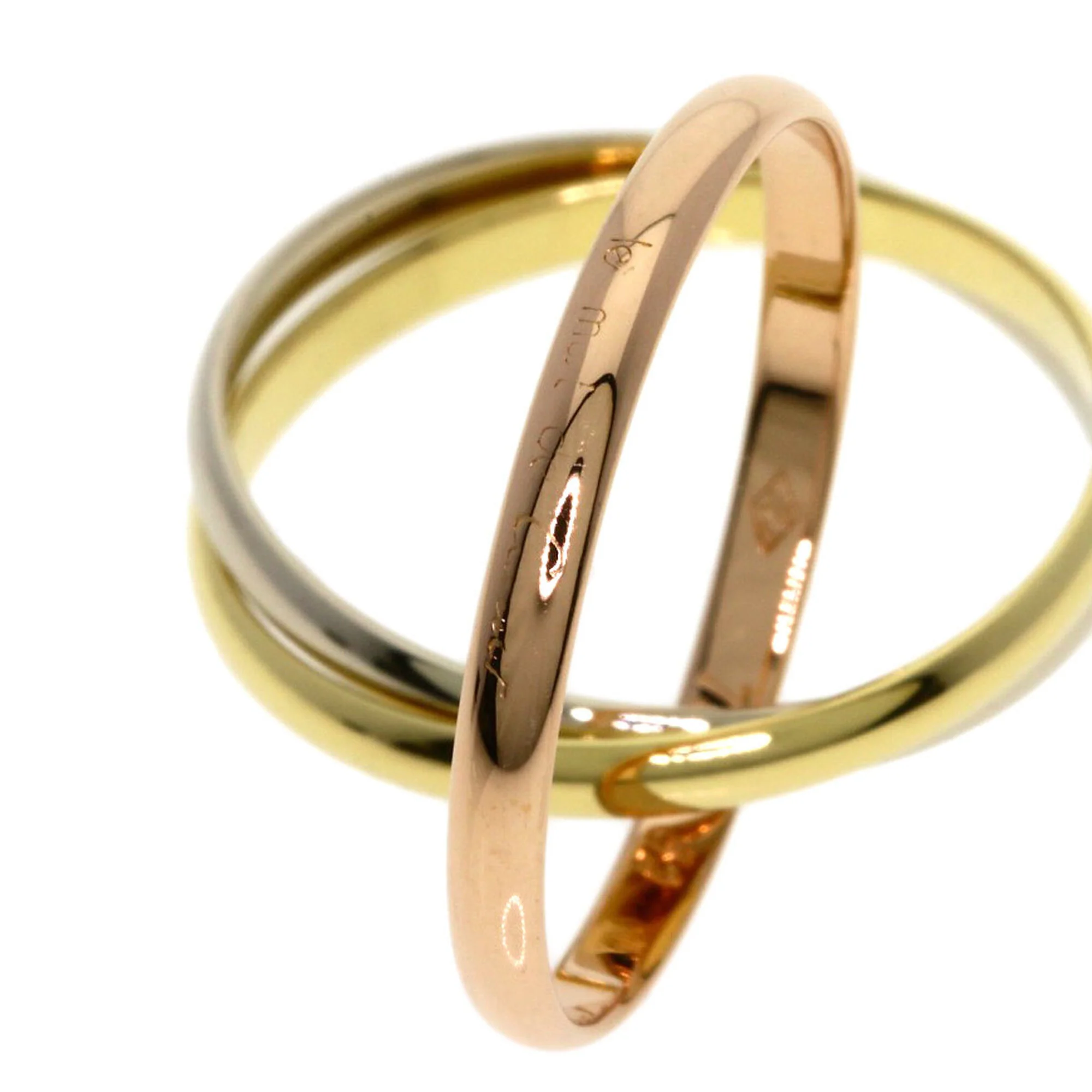 Vendome Louis Cartier Band Ring 18K Tricolor Gold - Image 5