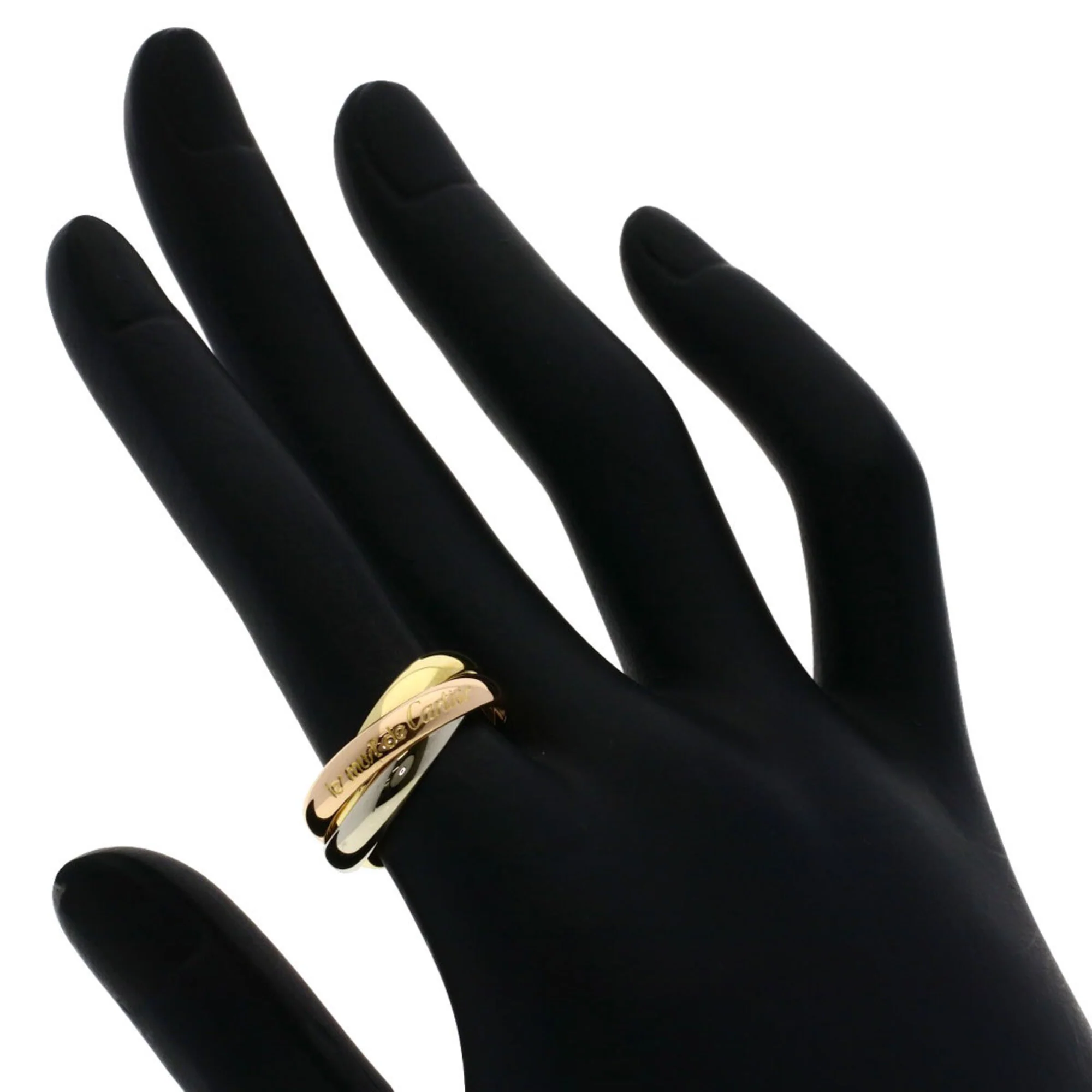 Vendome Louis Cartier Band Ring 18K Tricolor Gold - Image 4