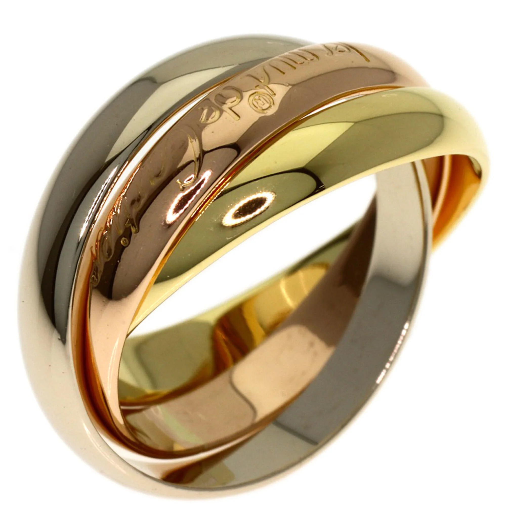 Vendome Louis Cartier Band Ring 18K Tricolor Gold - Image 2
