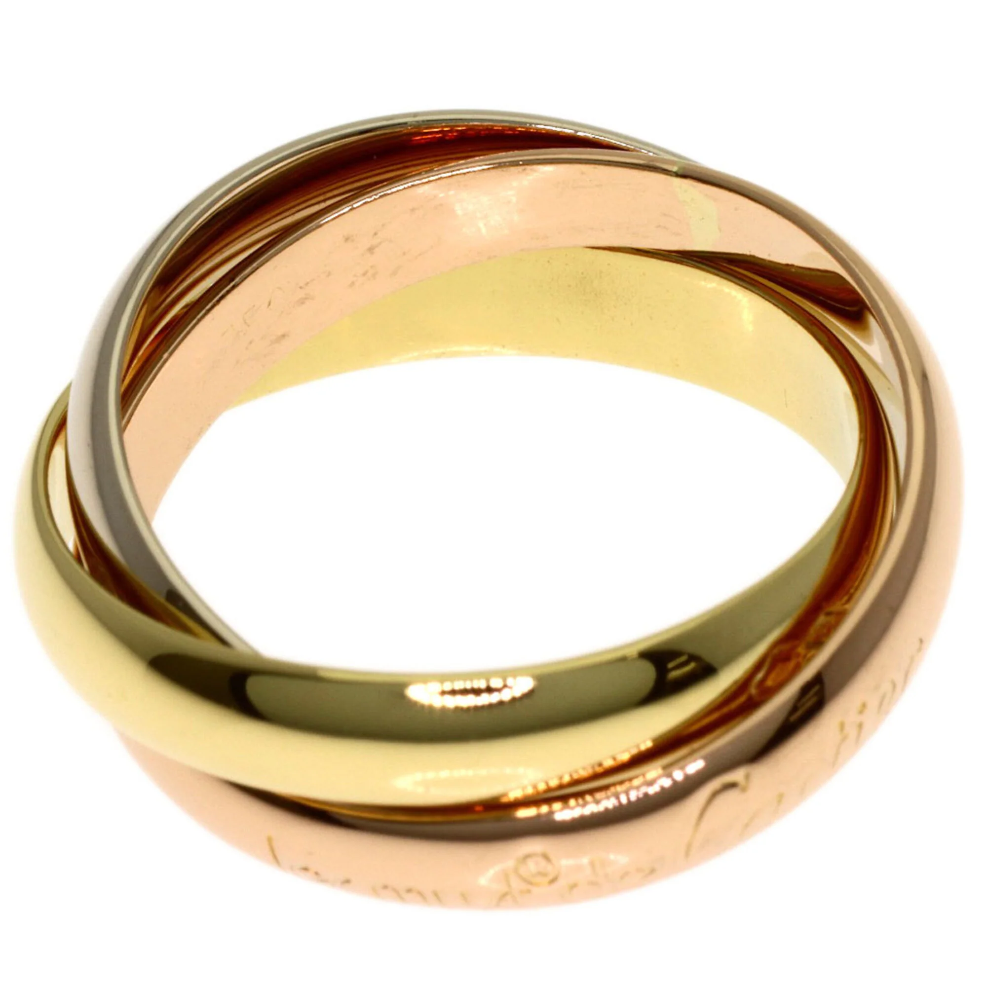 Vendome Louis Cartier Band Ring 18K Tricolor Gold - Image 3