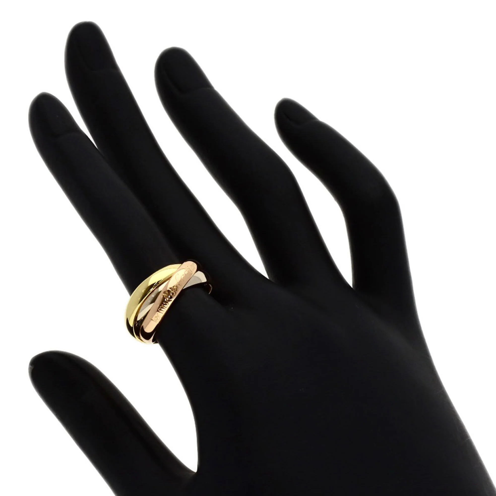 Vendome Louis Cartier Band Ring 18K Tricolor Gold - Image 4