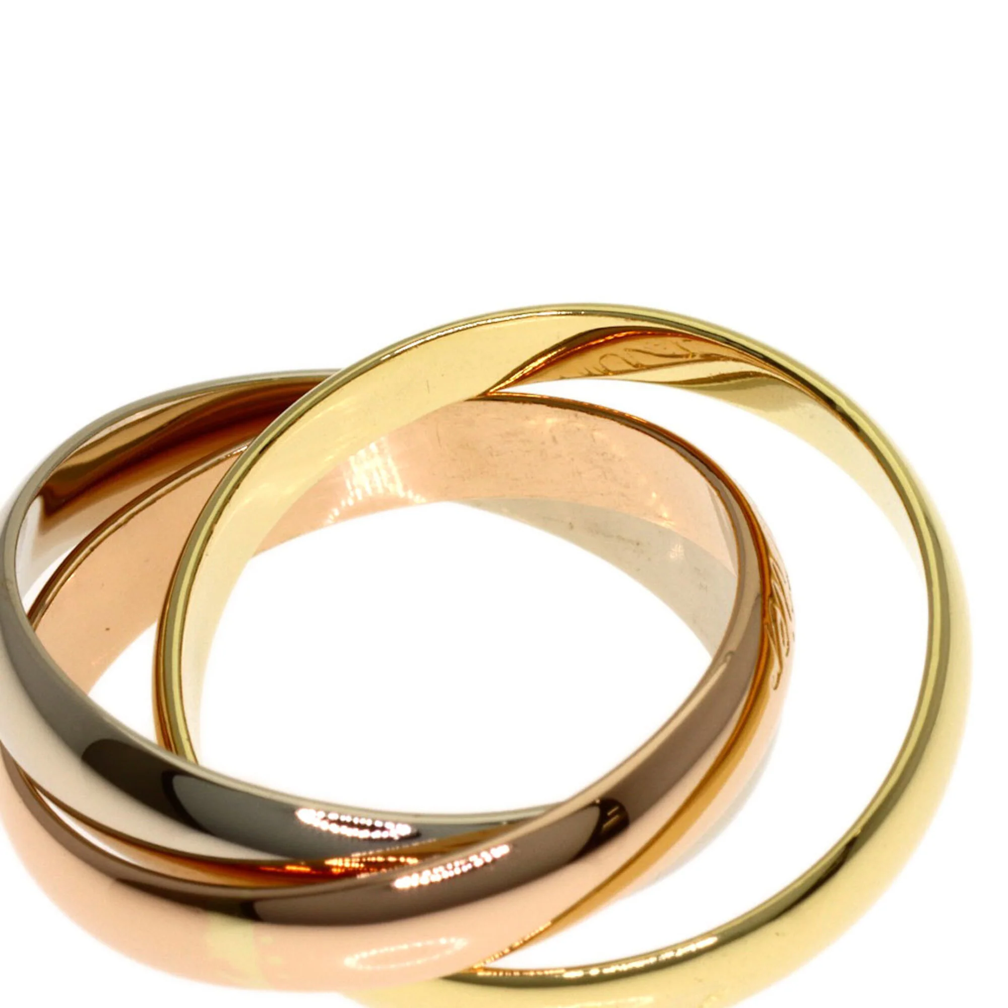 Vendome Louis Cartier Band Ring 18K Tricolor Gold - Image 5