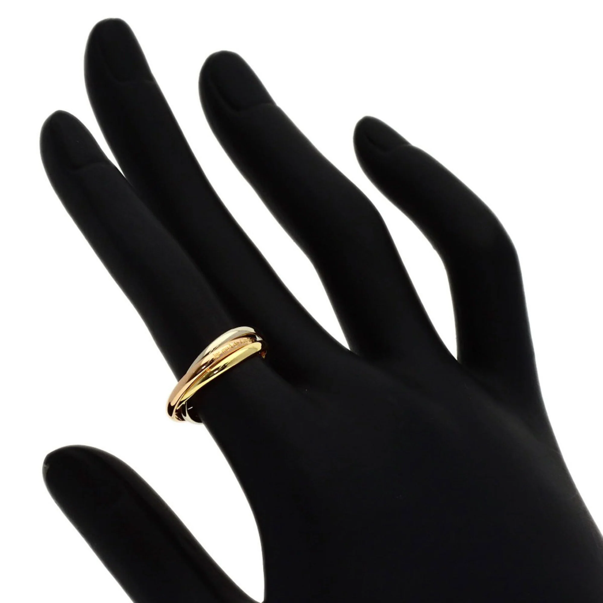 Vendome Louis Cartier Band Ring 18K Tricolor Gold - Image 4