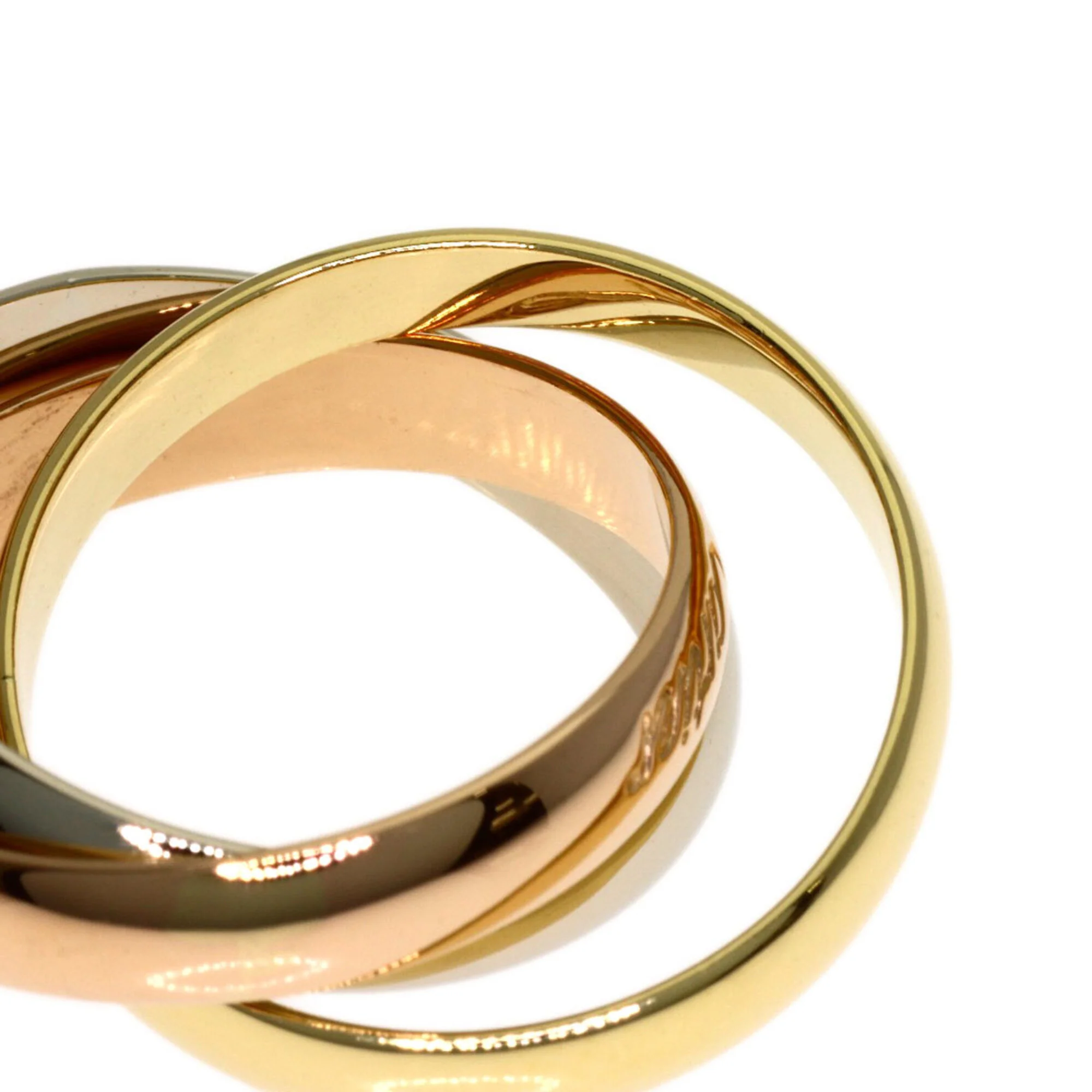 Vendome Louis Cartier Band Ring 18K Tricolor Gold - Image 5