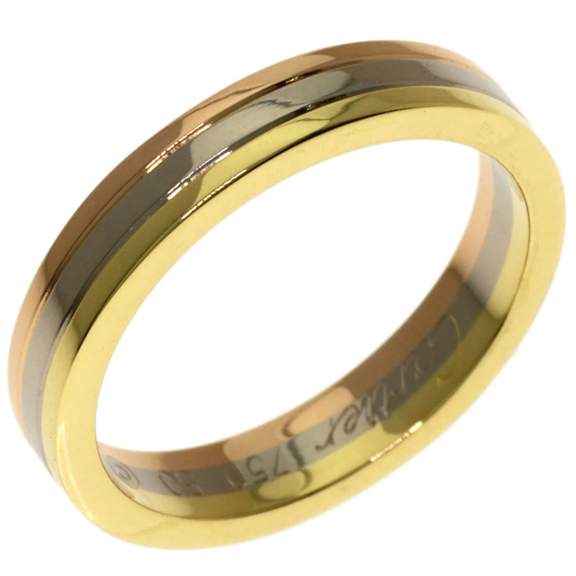 Vendome Louis Cartier Band Ring 18K Tricolor Gold - Image 2