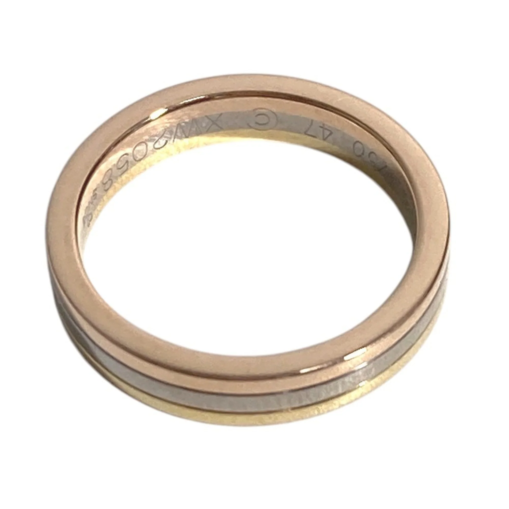 Vendome Louis Cartier Band Ring 18K Tricolor Gold - Image 4