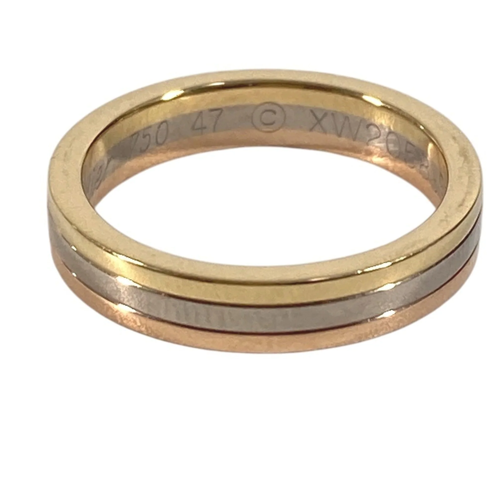Vendome Louis Cartier Band Ring 18K Tricolor Gold - Image 7