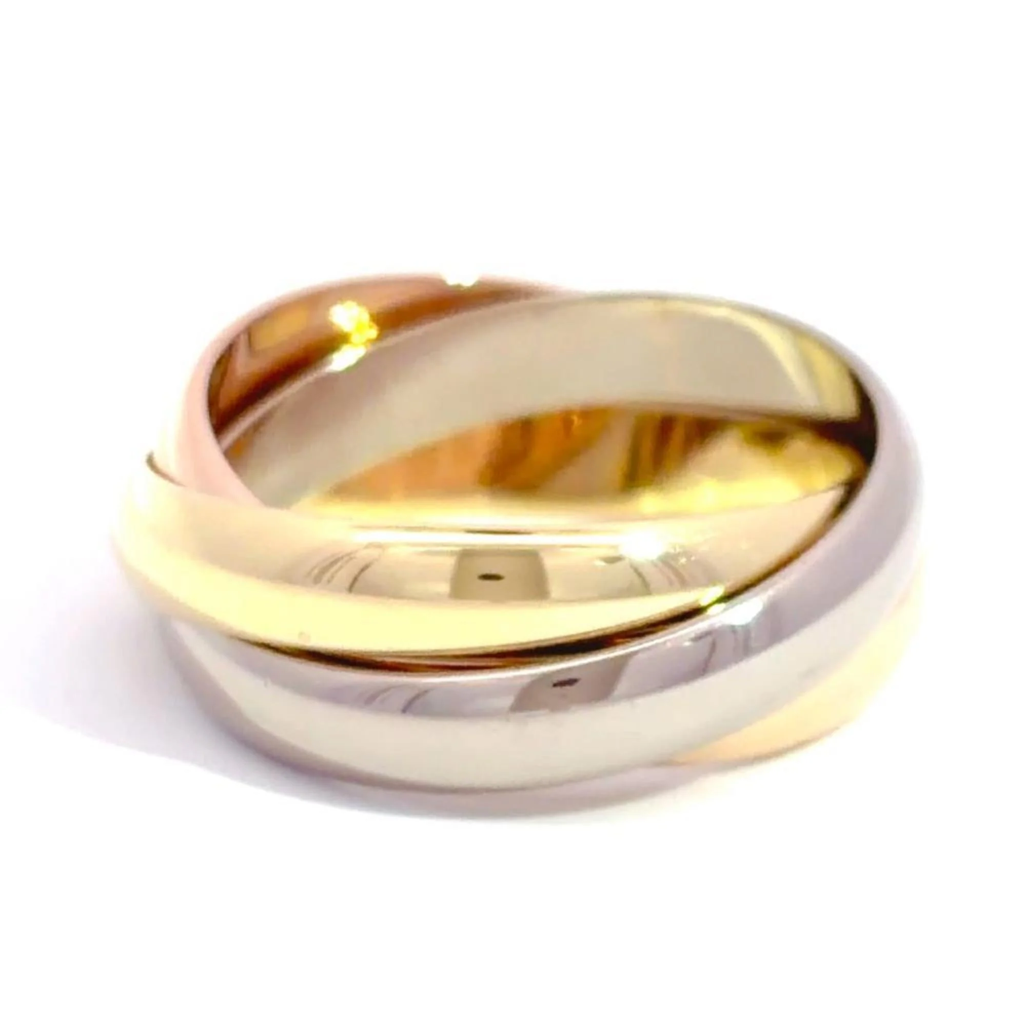 Vendome Louis Cartier Band Ring 18K Tricolor Gold - Image 3