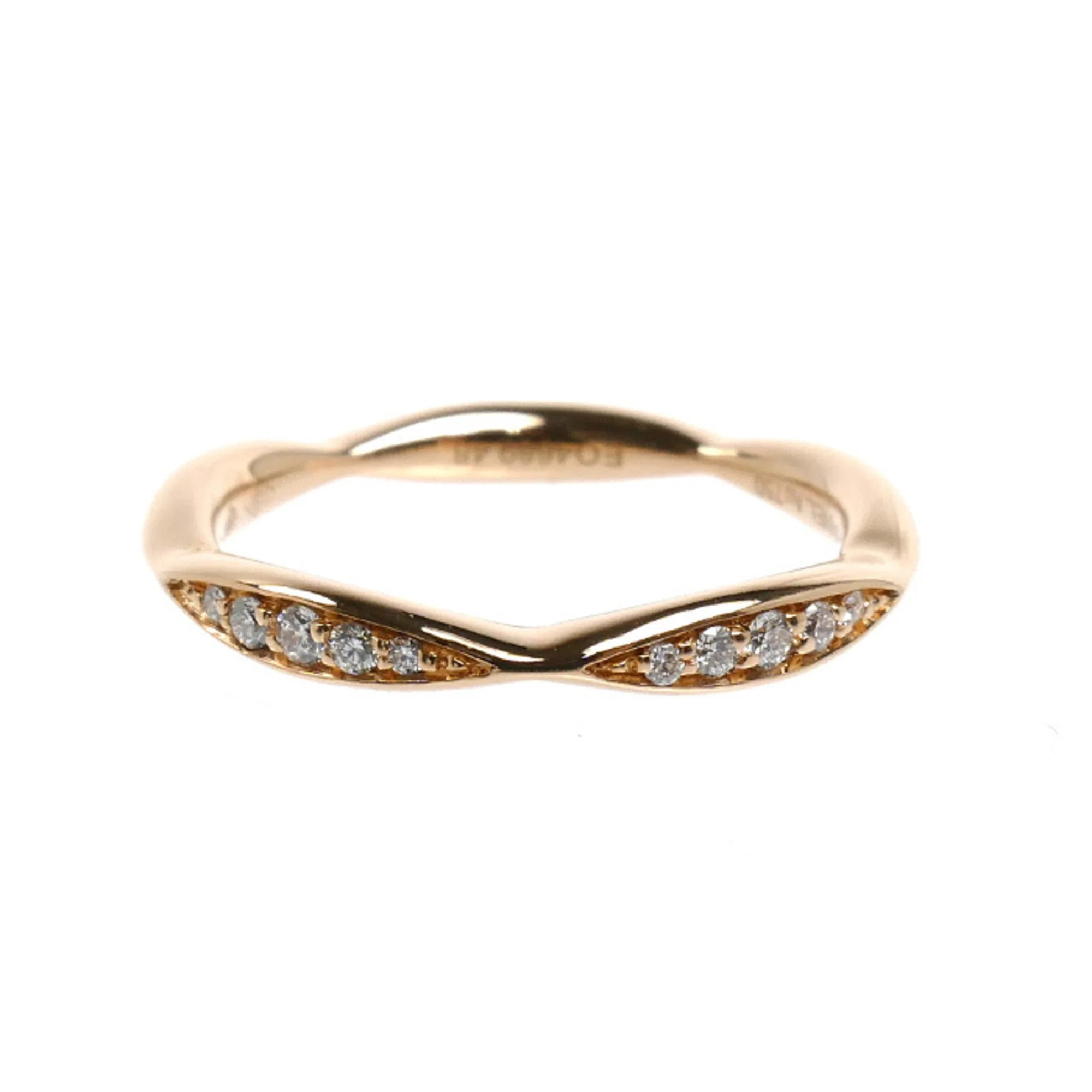 Camellia Band Ring 18K Rose Gold and Diamond - Image 3