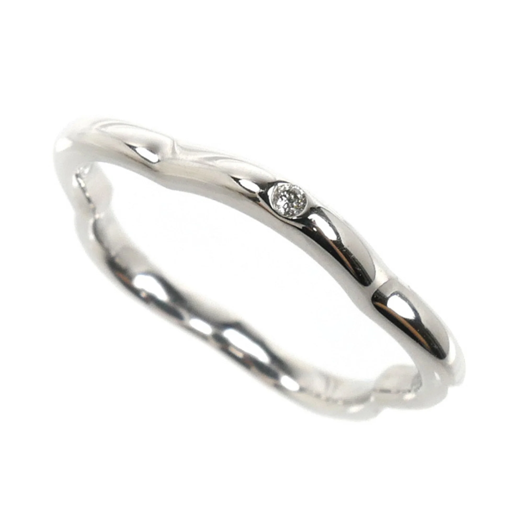 Camellia Ring 18K White Gold with Diamond
