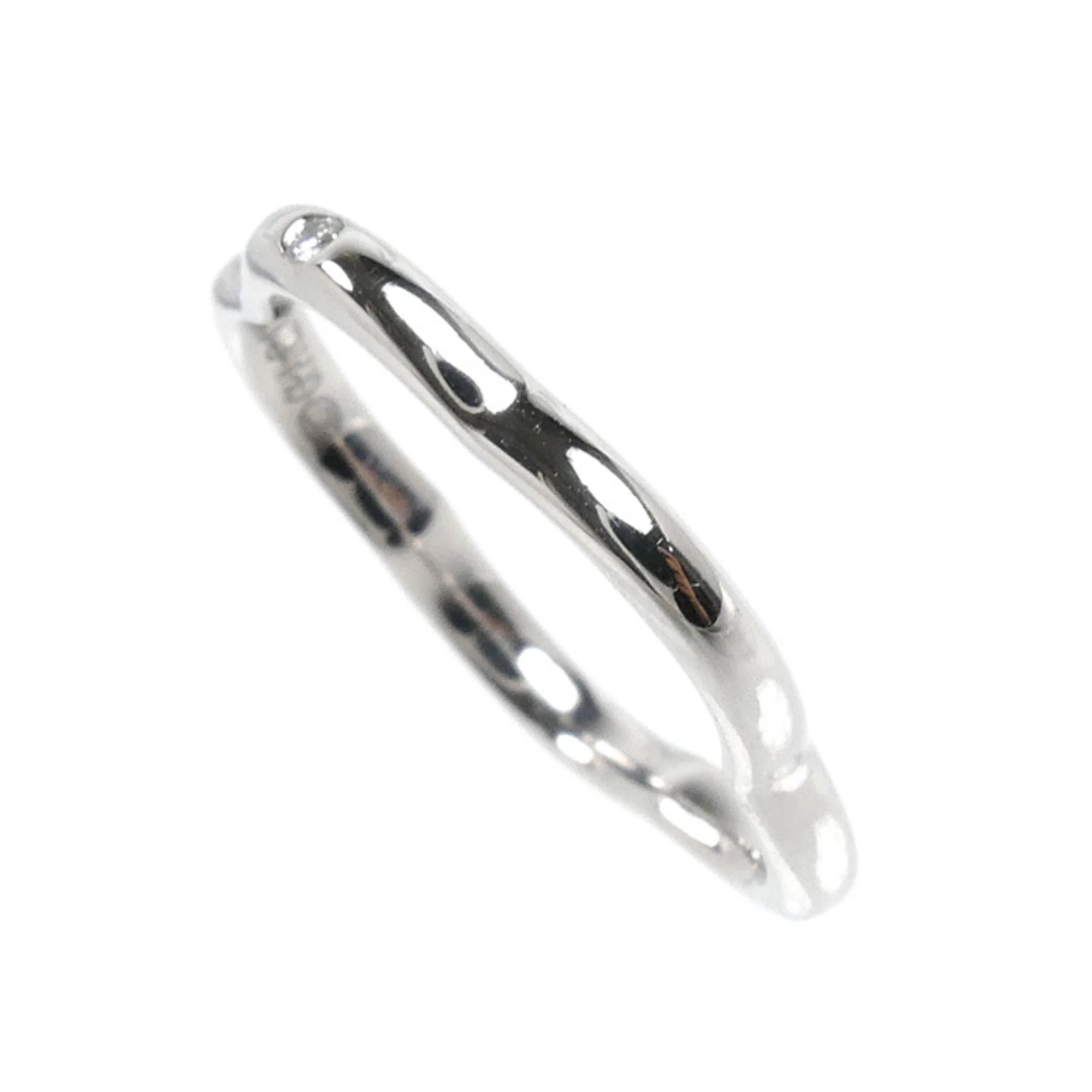 Camellia Ring 18K White Gold with Diamond - Image 2