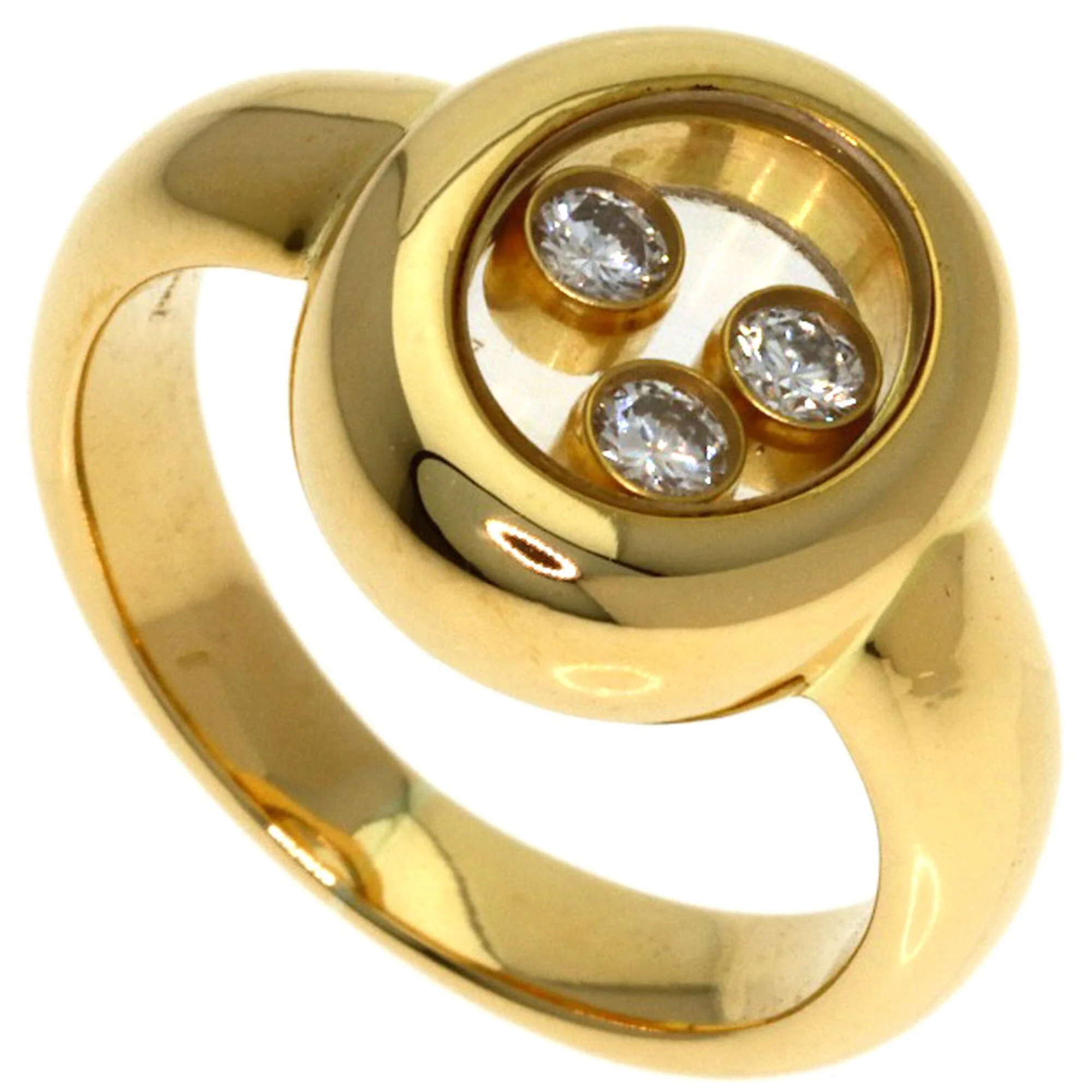 Happy Diamonds Ring 18K Yellow Gold with Diamond
