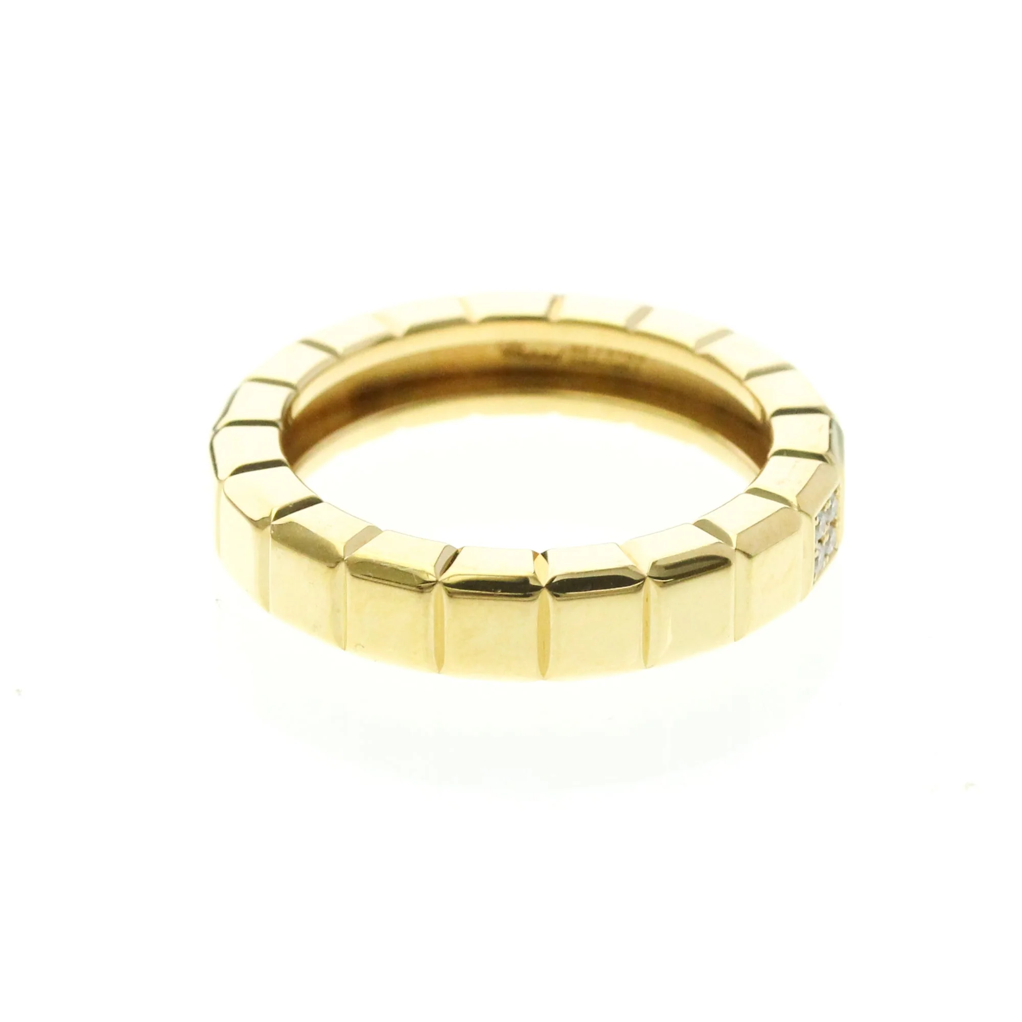 Ice Cube Band Ring 18K Yellow Gold with Diamond - Image 4