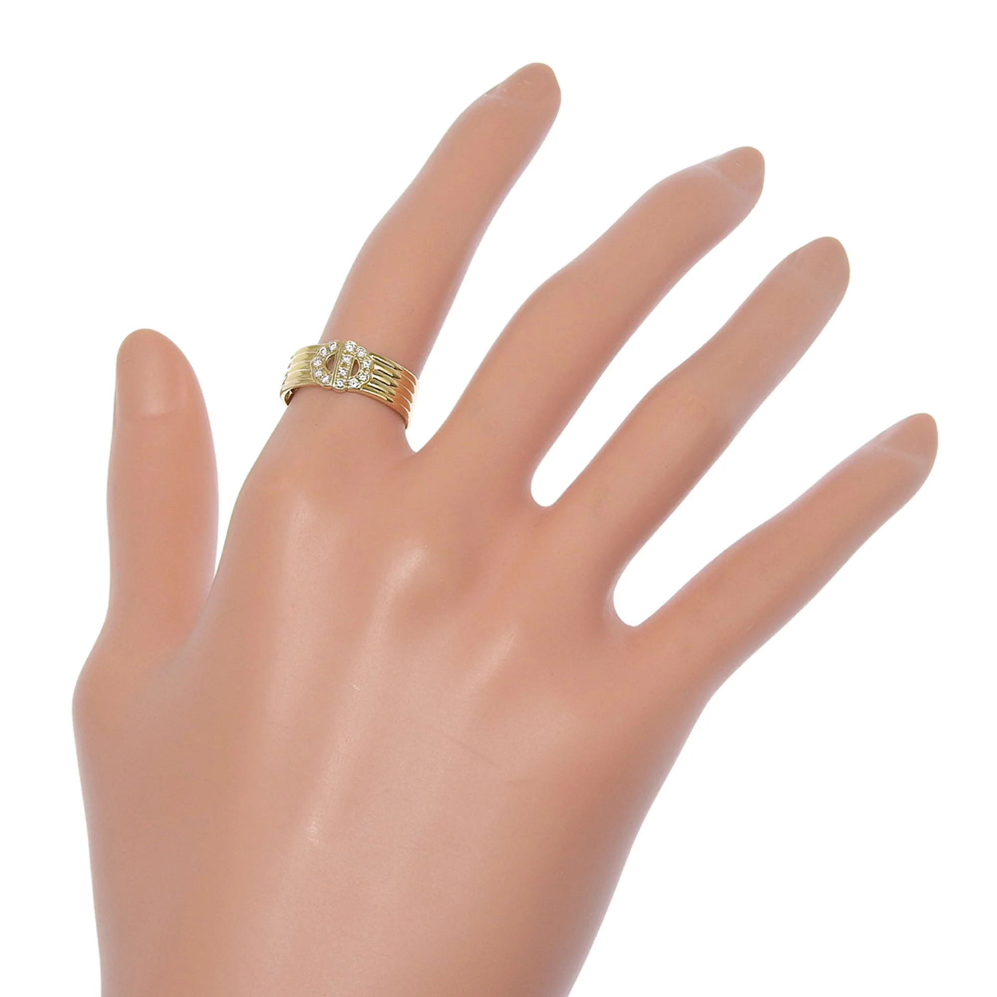 Band Ring 18K Yellow Gold with Diamond - Image 2