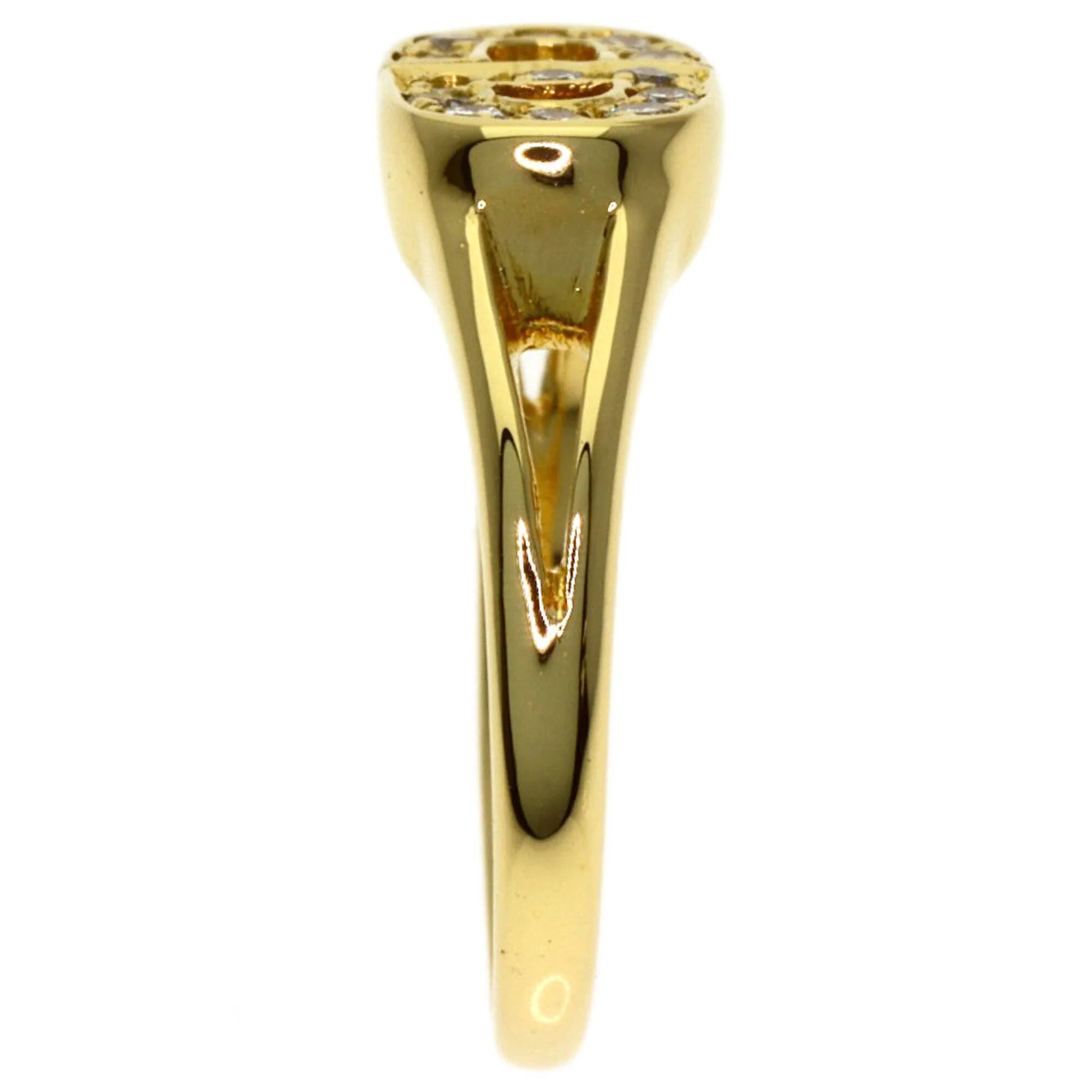 Band Ring 18K Yellow Gold with Diamond - Image 3