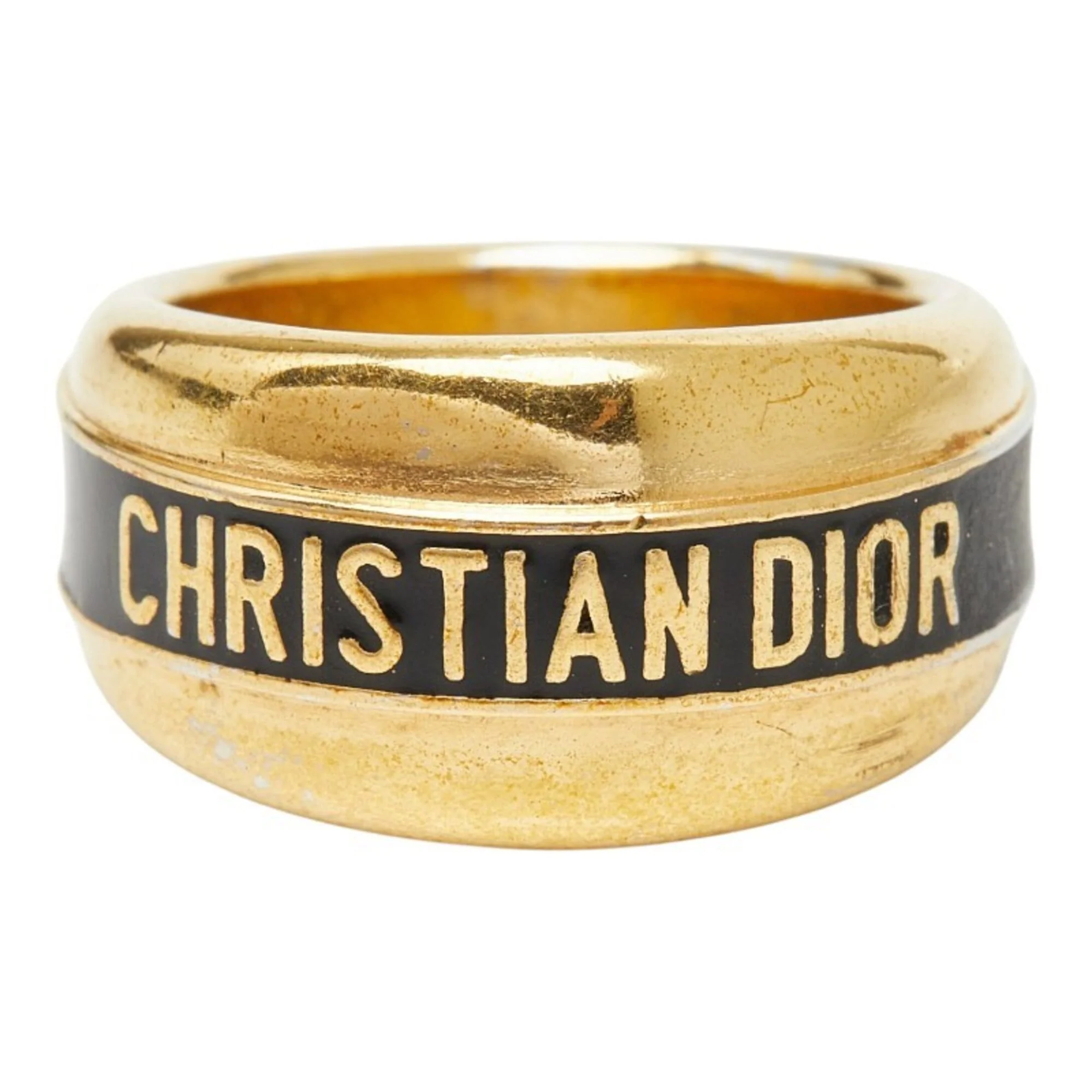 Cord Ring Metal Black and Gold