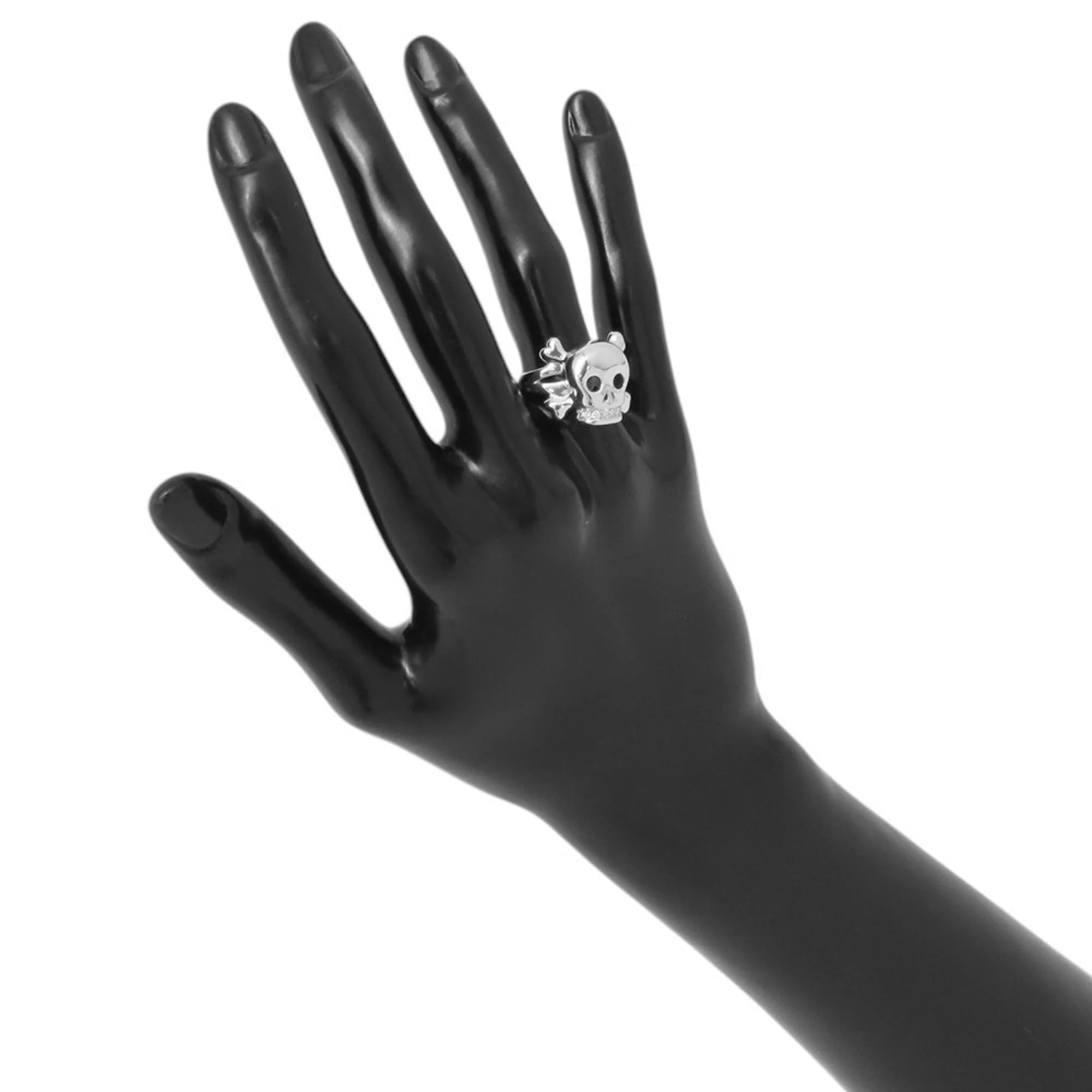 Tete De Mort Ring 18K White Gold With Diamond - Image 4