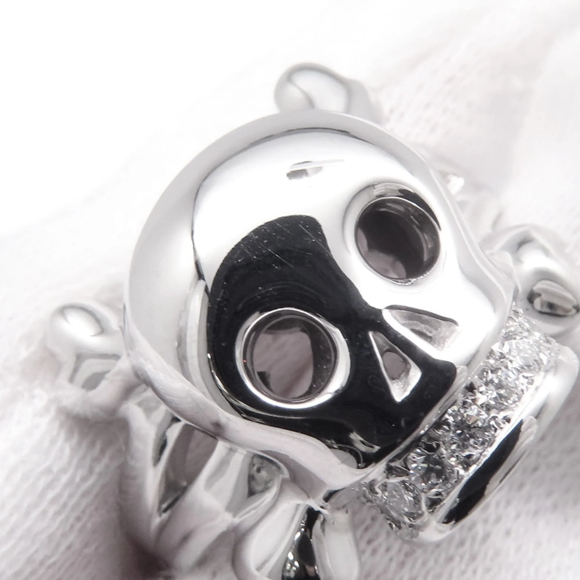 Tete De Mort Ring 18K White Gold With Diamond - Image 6