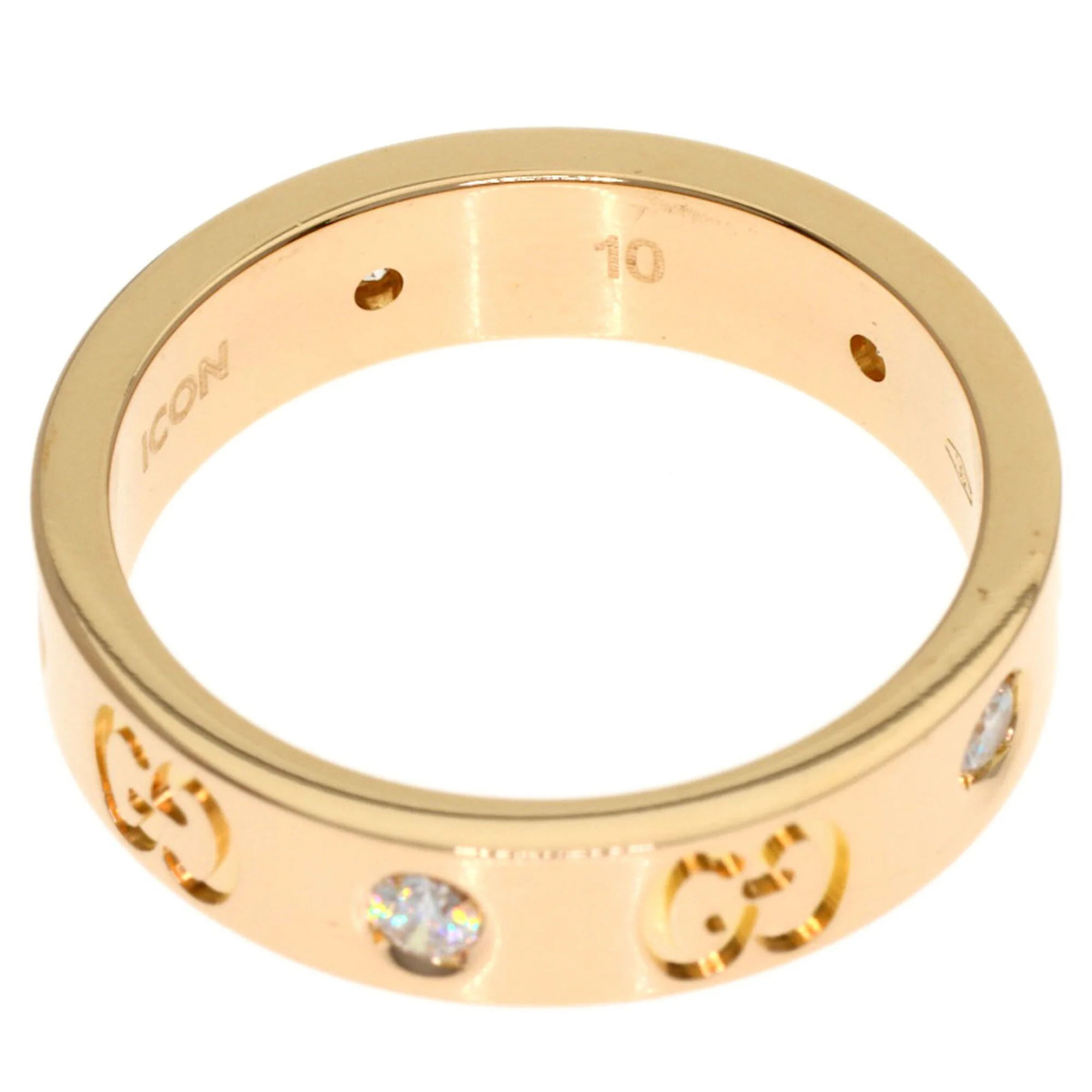 Band Ring 18K Rose Gold With Diamond - Image 4