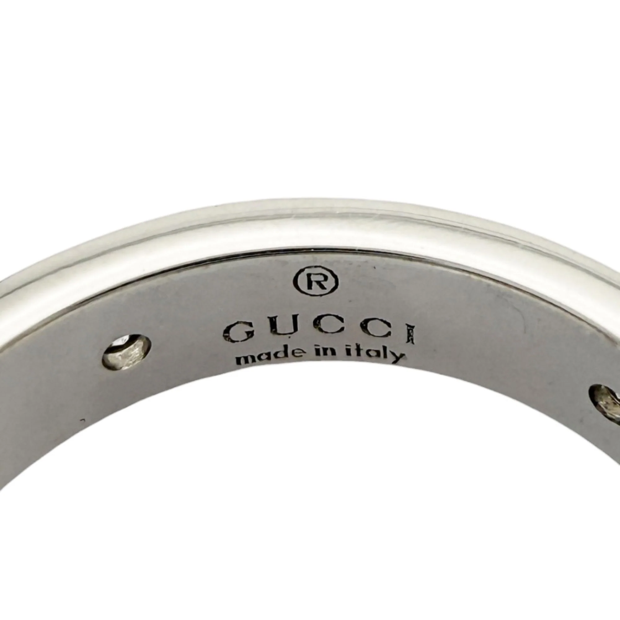 Band Ring 18K White Gold and Diamond - Image 7