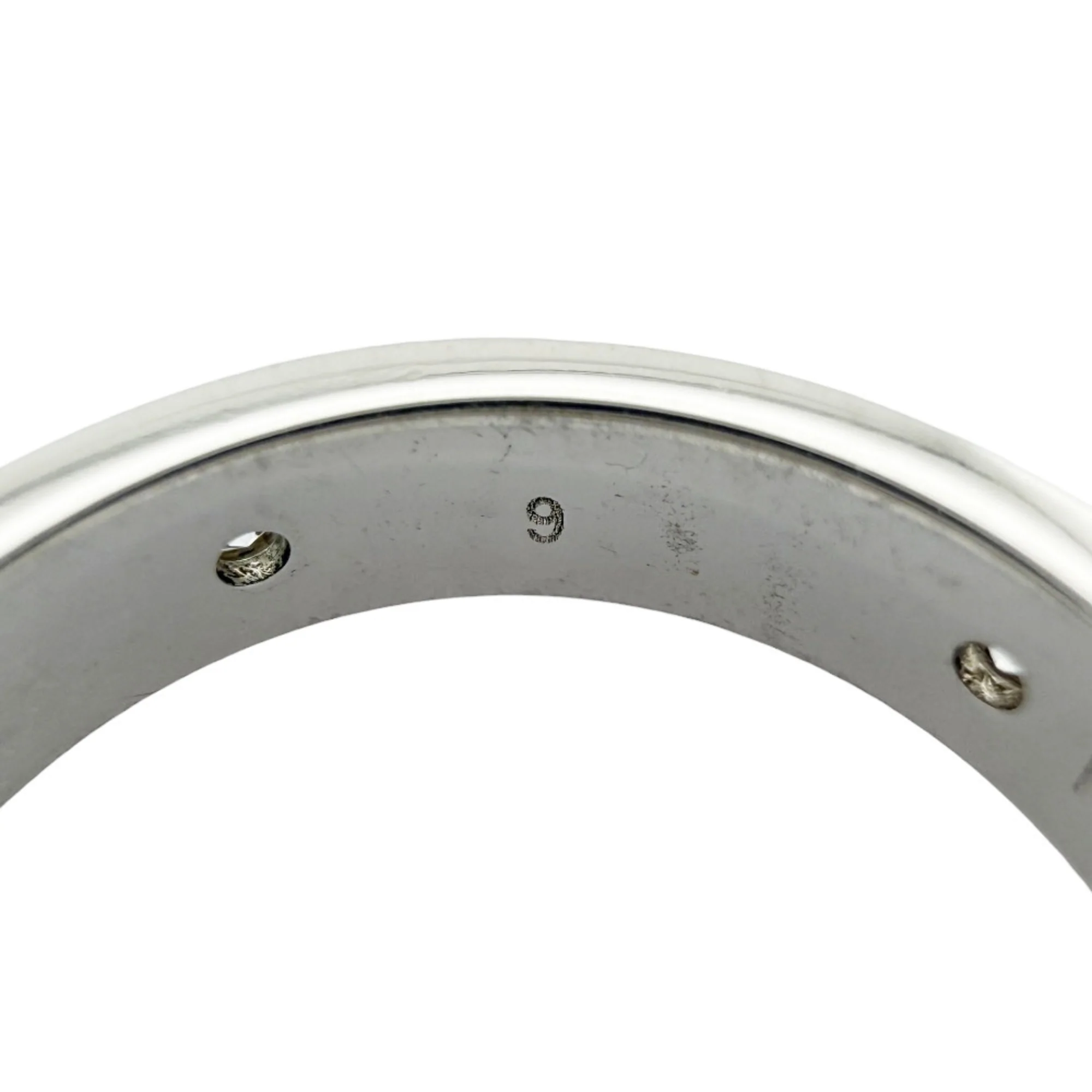 Band Ring 18K White Gold and Diamond - Image 9