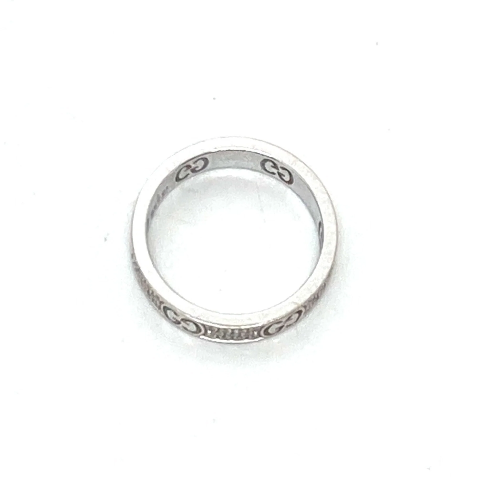 Band Ring 18K White Gold with Diamond - Image 6