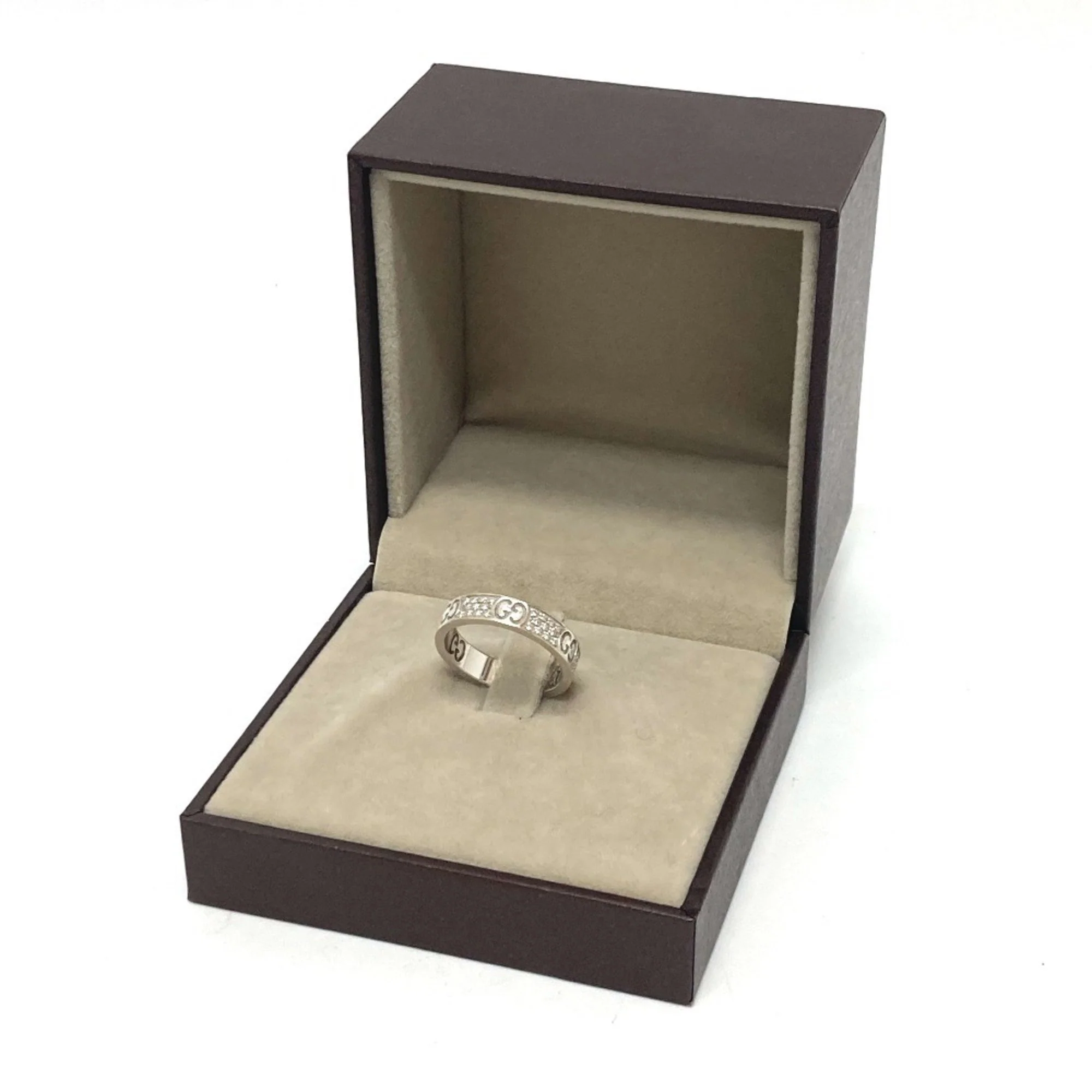Band Ring 18K White Gold with Diamond - Image 7